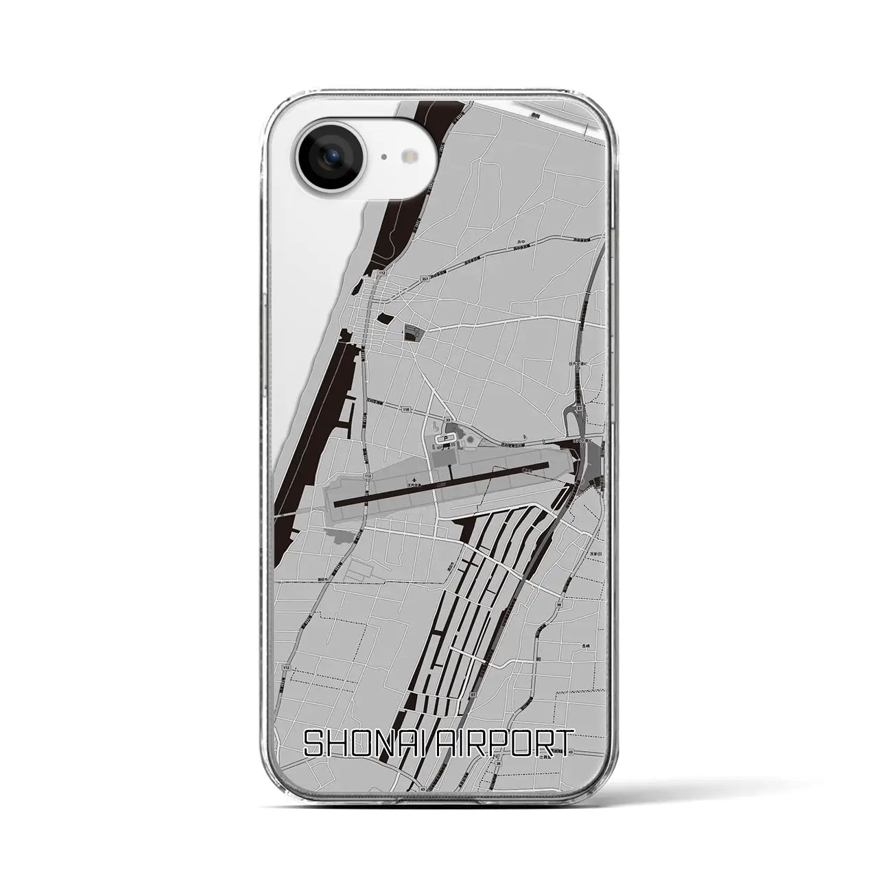 【庄内空港(山形県)】地図柄iPhoneケース(クリアタイプ)