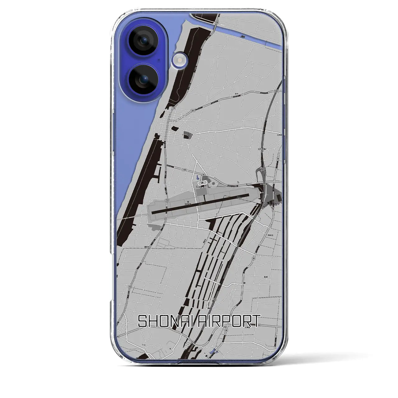 【庄内空港(山形県)】地図柄iPhoneケース(クリアタイプ)