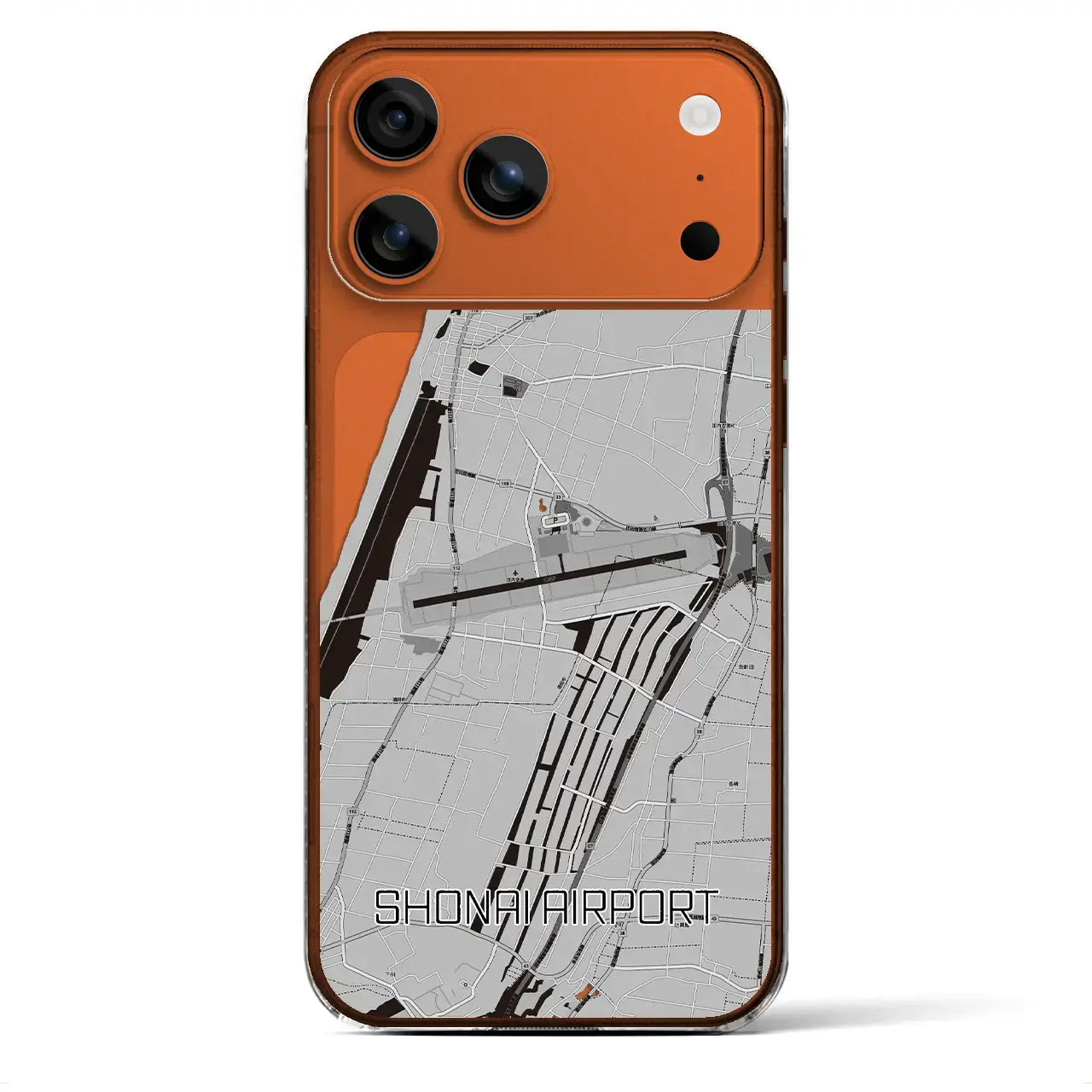 【庄内空港(山形県)】地図柄iPhoneケース(クリアタイプ)