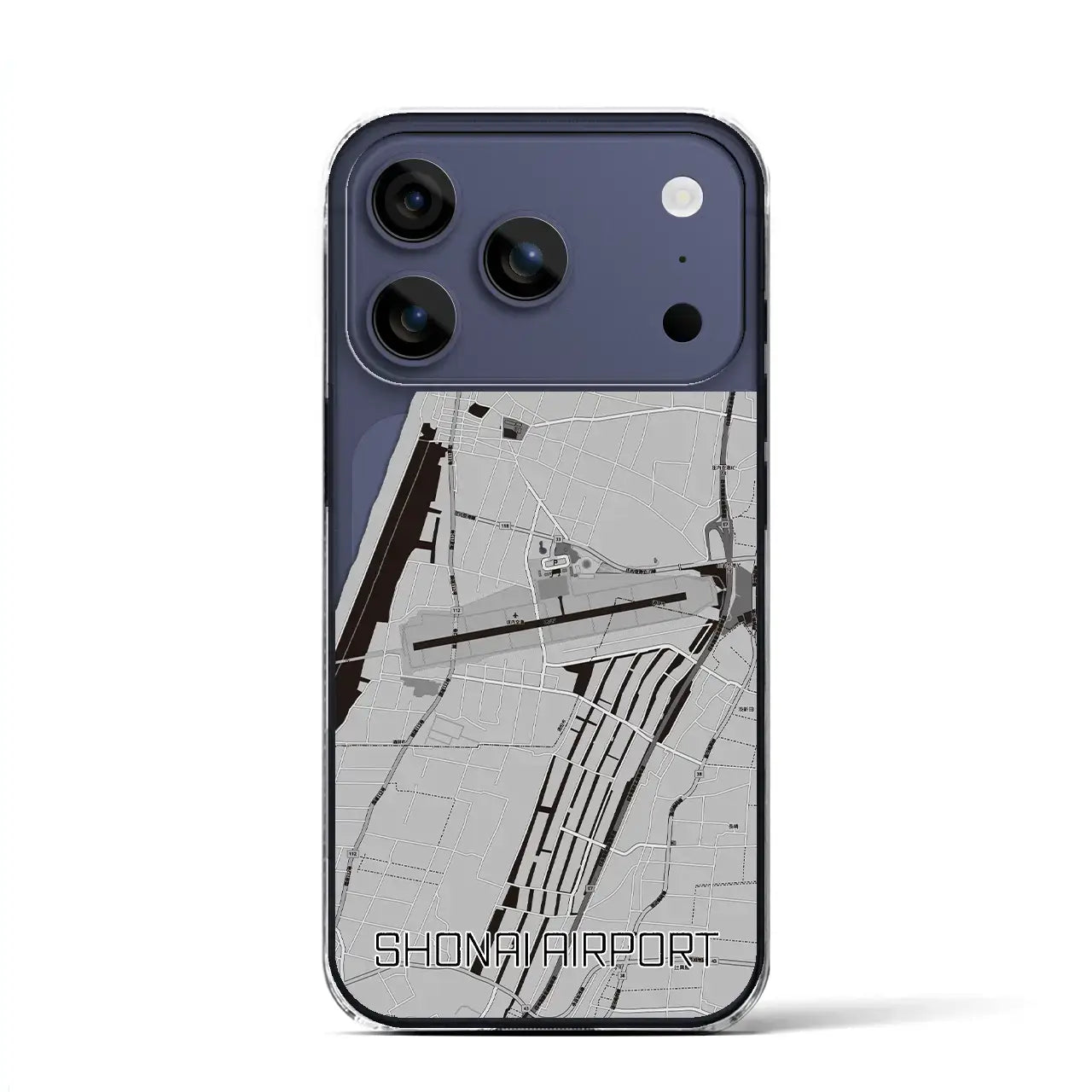 【庄内空港(山形県)】地図柄iPhoneケース(クリアタイプ)