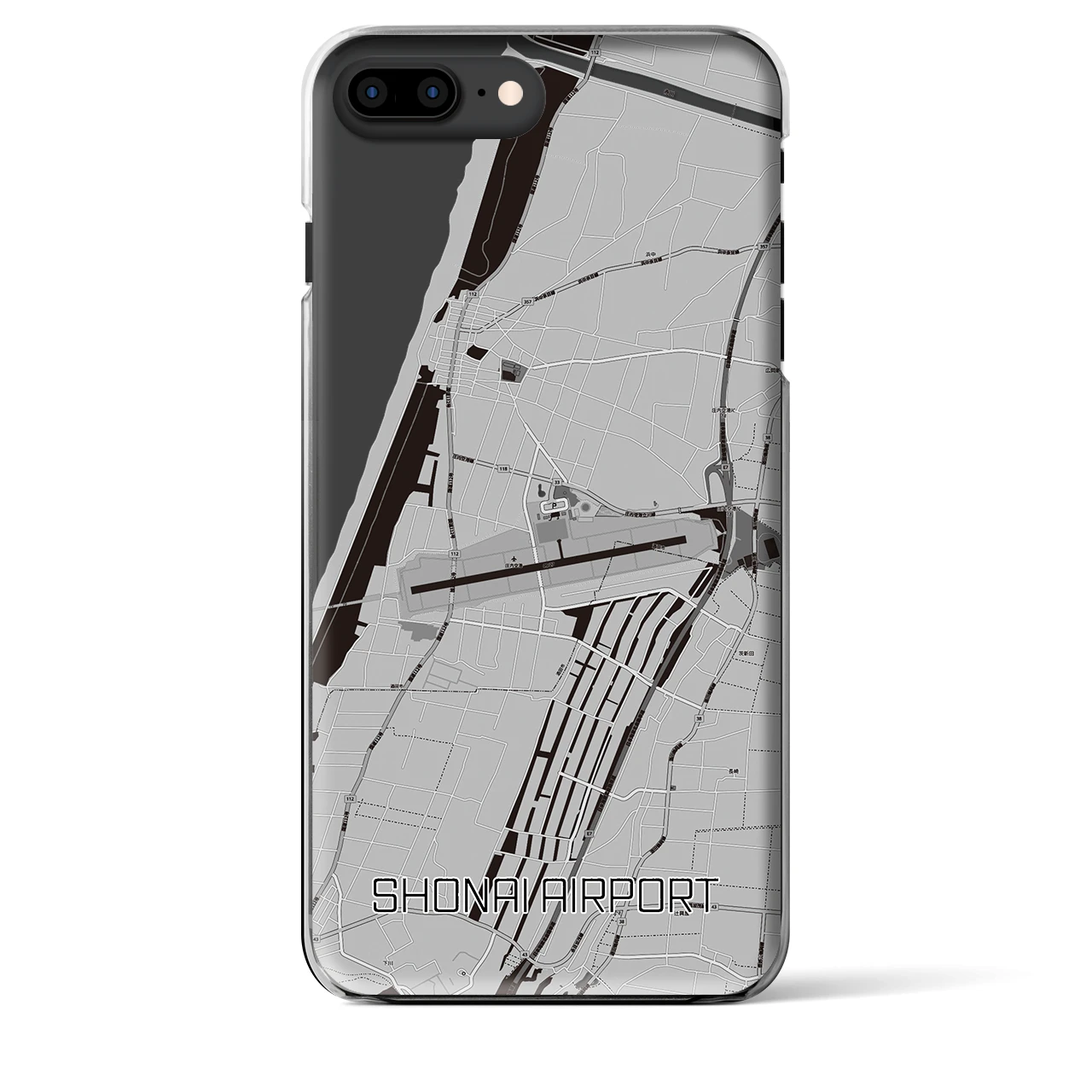 【庄内空港(山形県)】地図柄iPhoneケース(クリアタイプ)