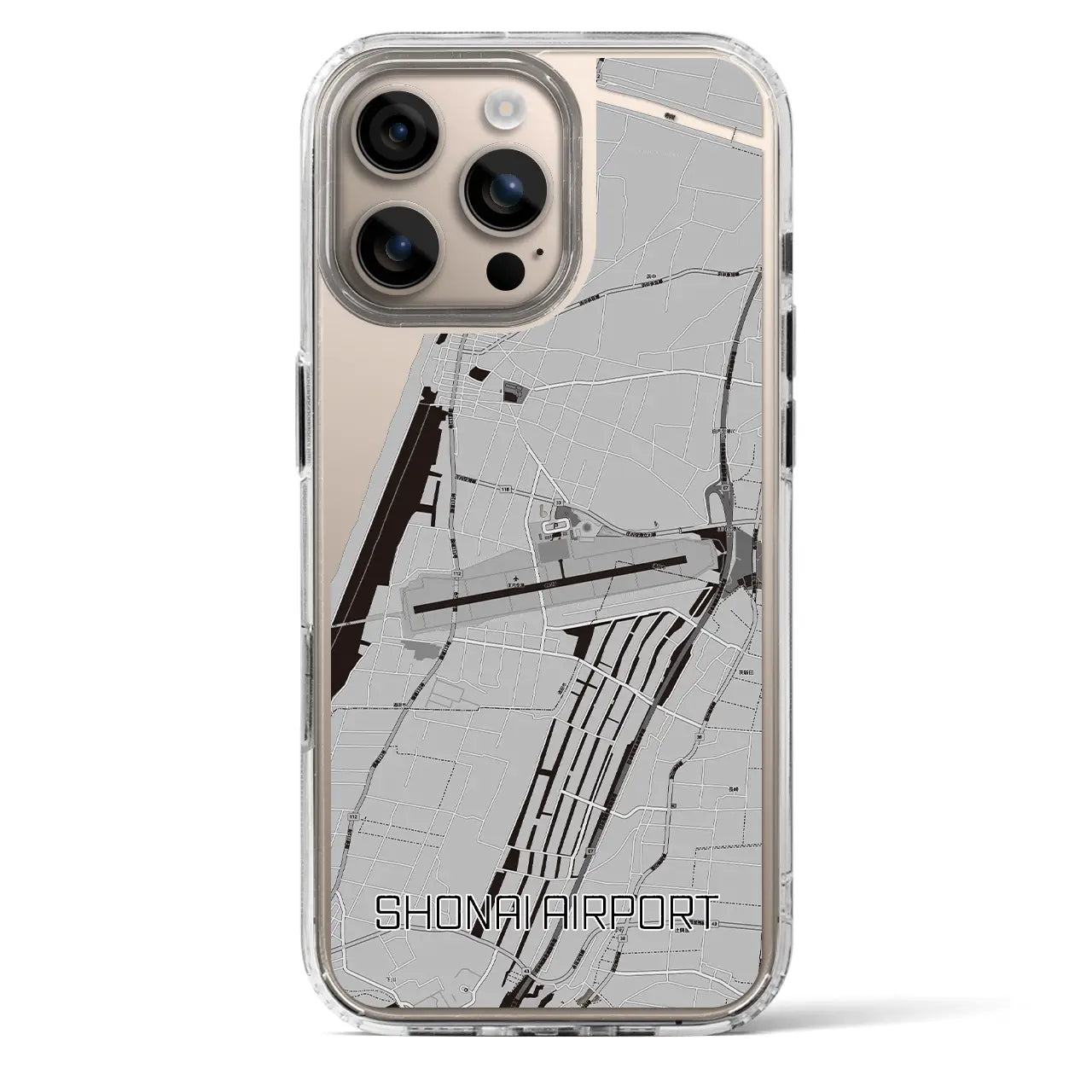 【庄内空港(山形県)】地図柄iPhoneケース(MagSafeタイプ)