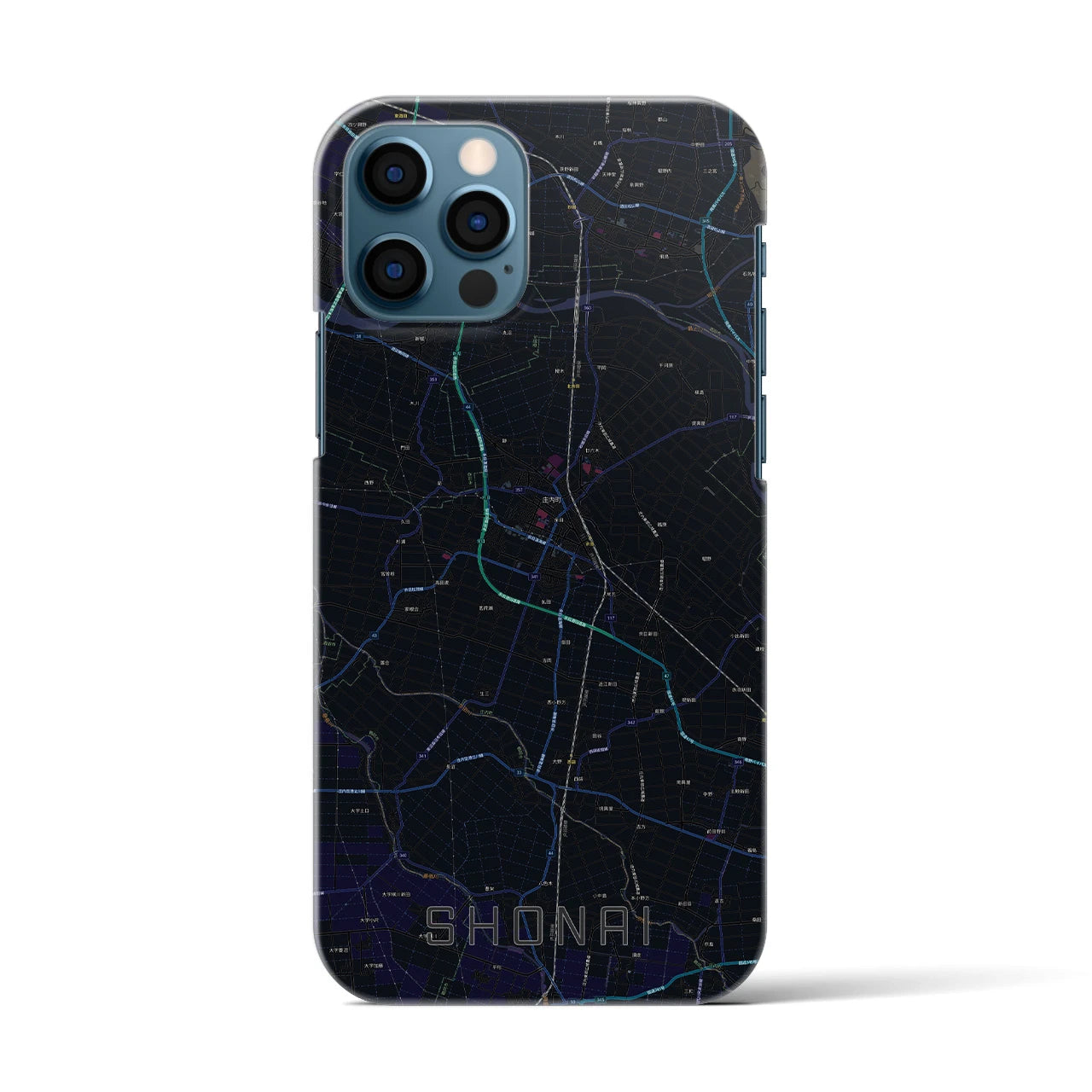 【庄内(山形県)】地図柄iPhoneケース(バックカバータイプ)