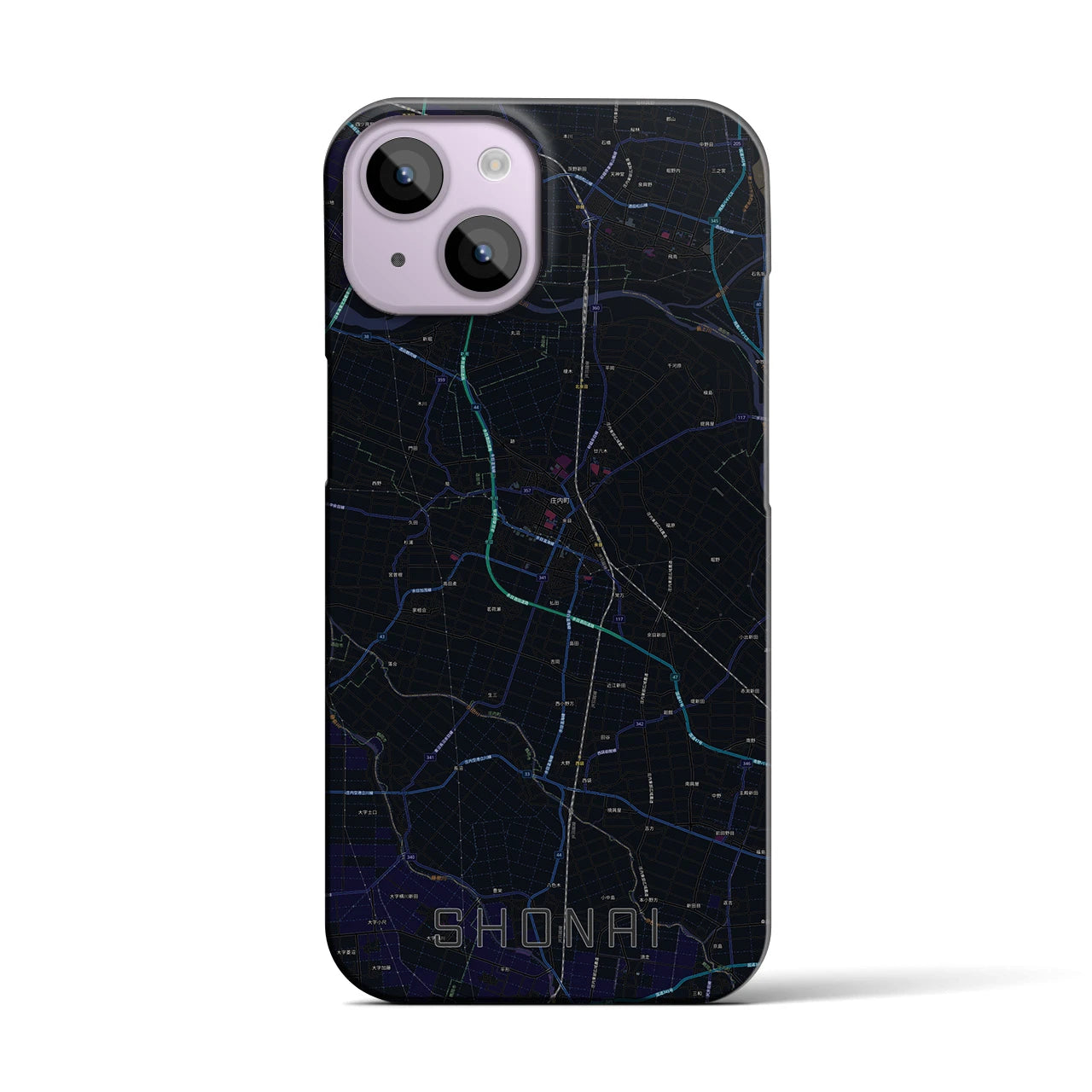 【庄内(山形県)】地図柄iPhoneケース(バックカバータイプ)