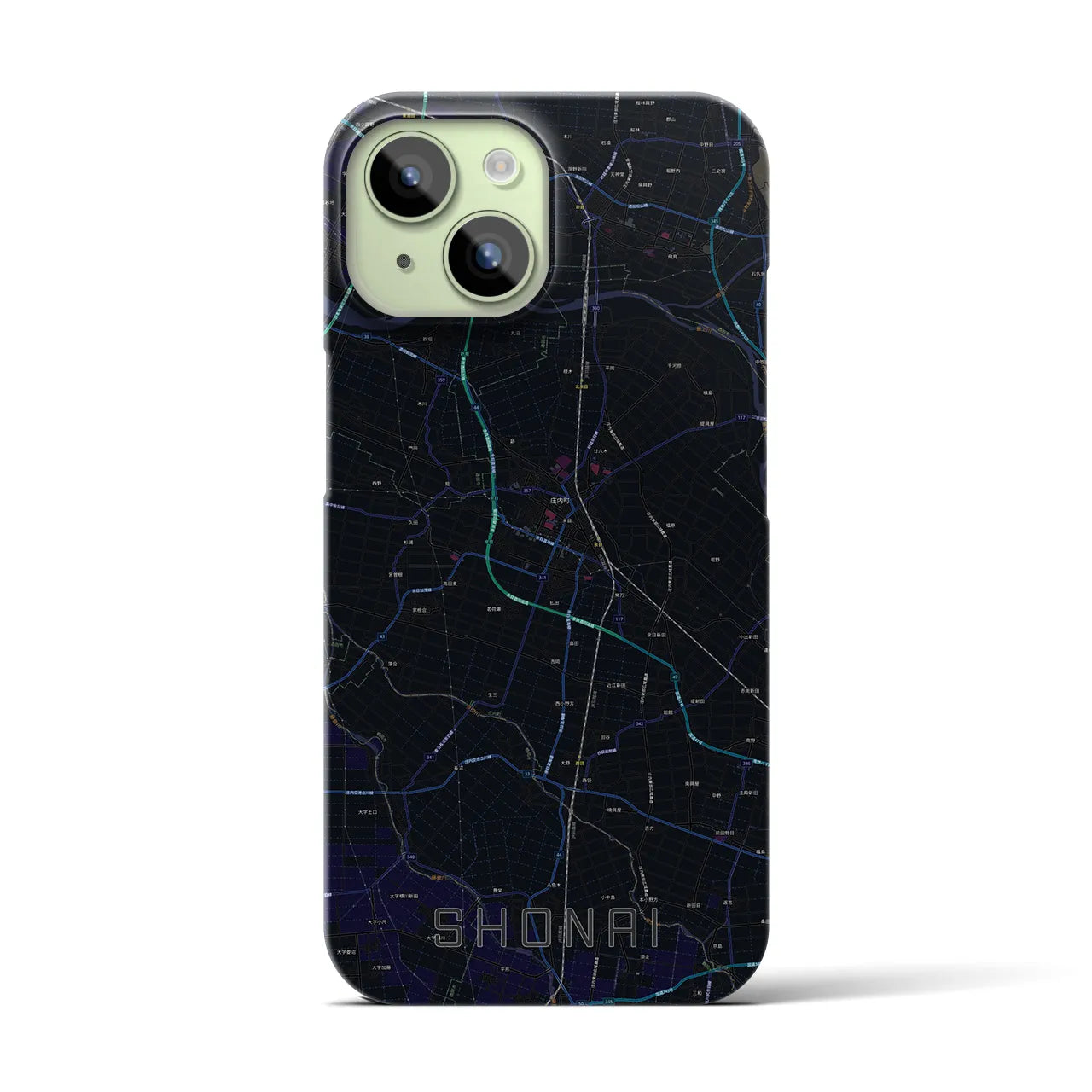 【庄内(山形県)】地図柄iPhoneケース(バックカバータイプ)