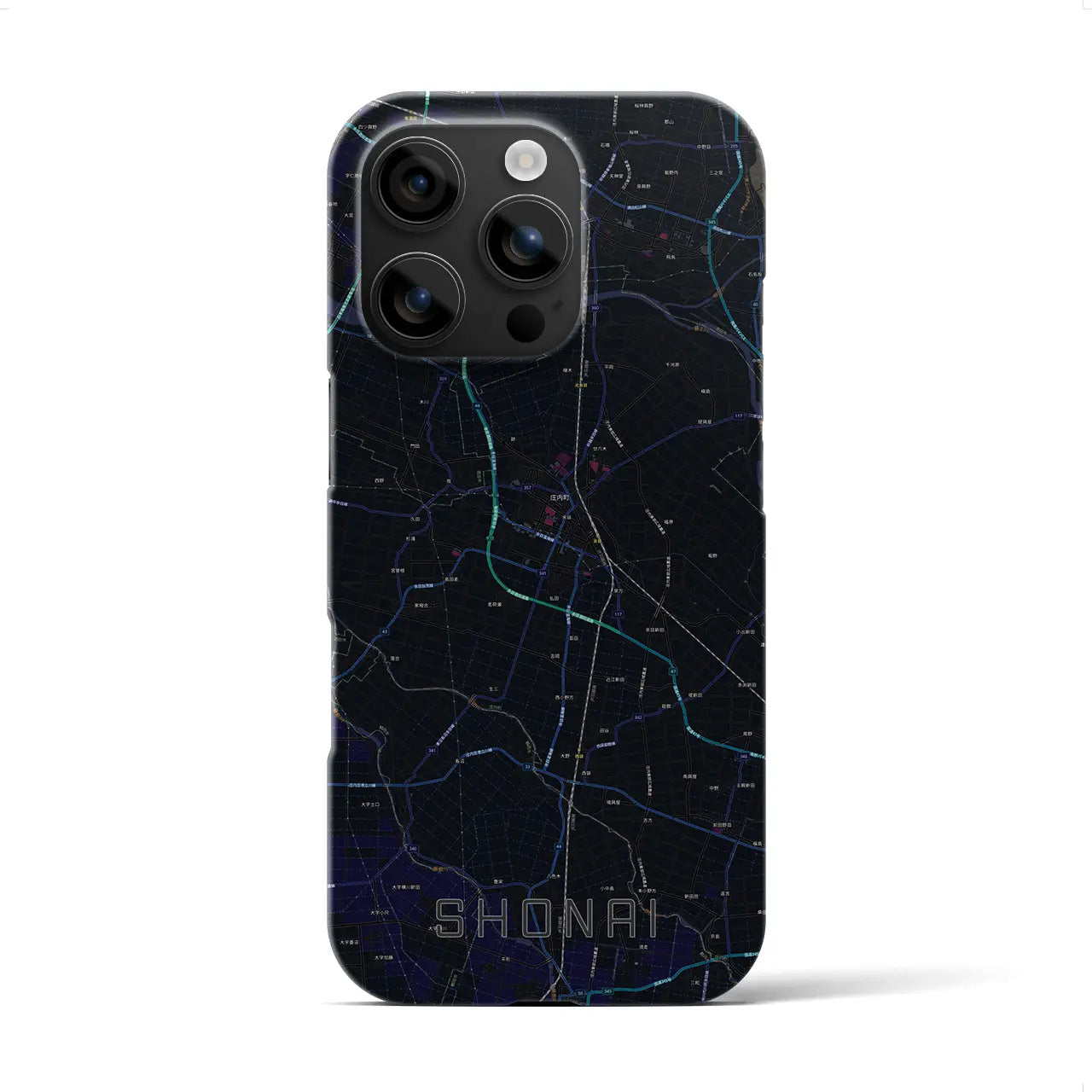 【庄内(山形県)】地図柄iPhoneケース(バックカバータイプ)