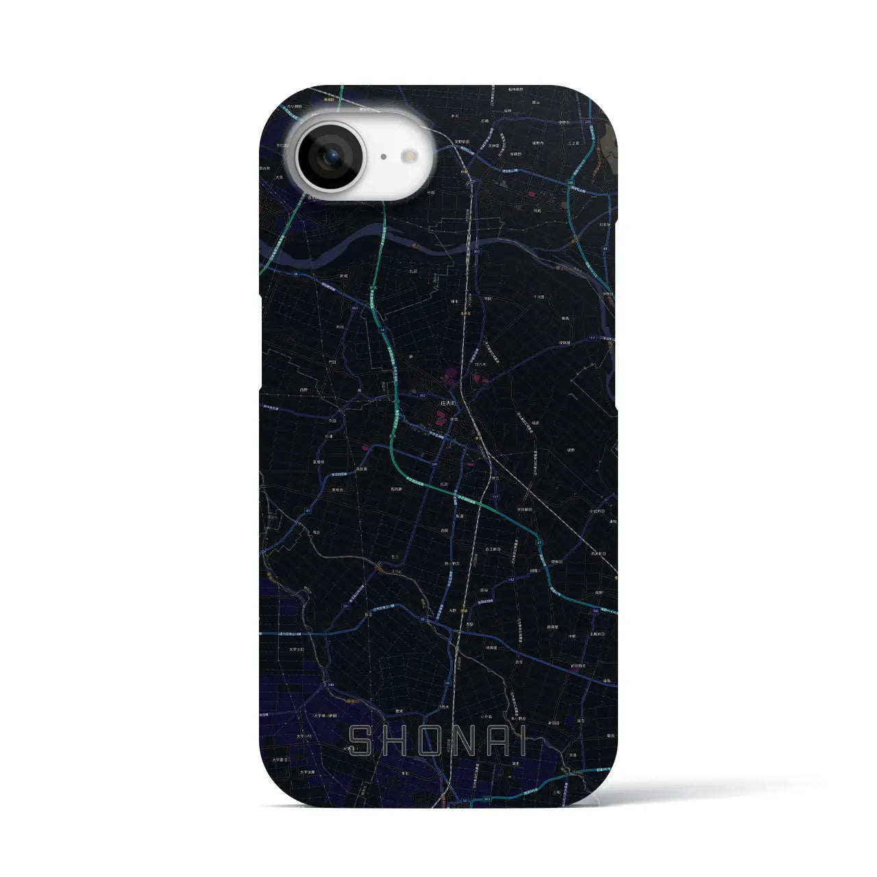 【庄内(山形県)】地図柄iPhoneケース(バックカバータイプ)