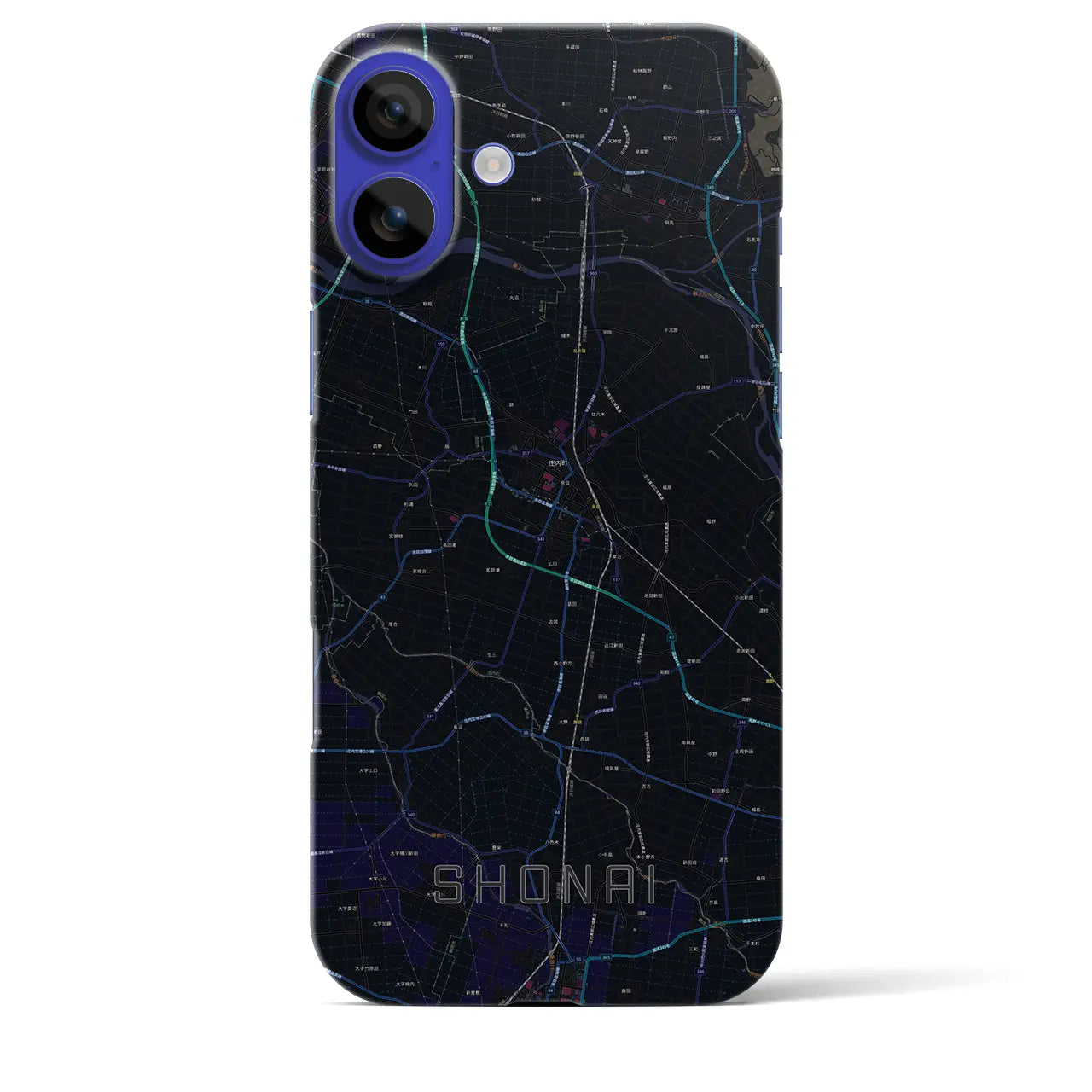 【庄内(山形県)】地図柄iPhoneケース(バックカバータイプ)
