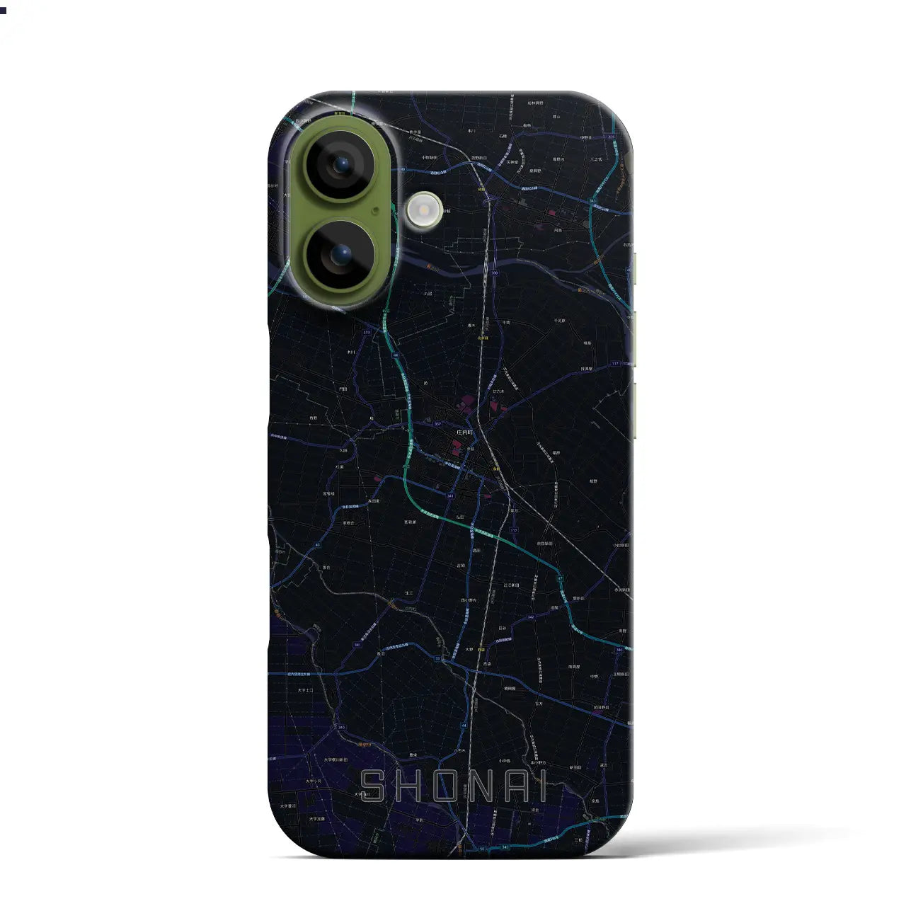 【庄内(山形県)】地図柄iPhoneケース(バックカバータイプ)