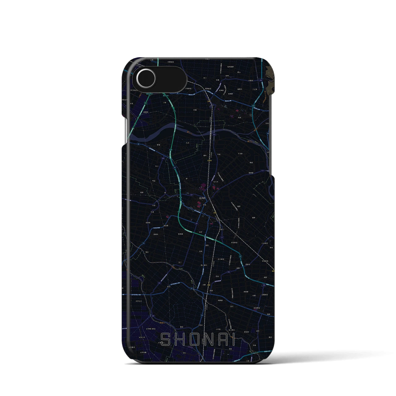 【庄内(山形県)】地図柄iPhoneケース(バックカバータイプ)