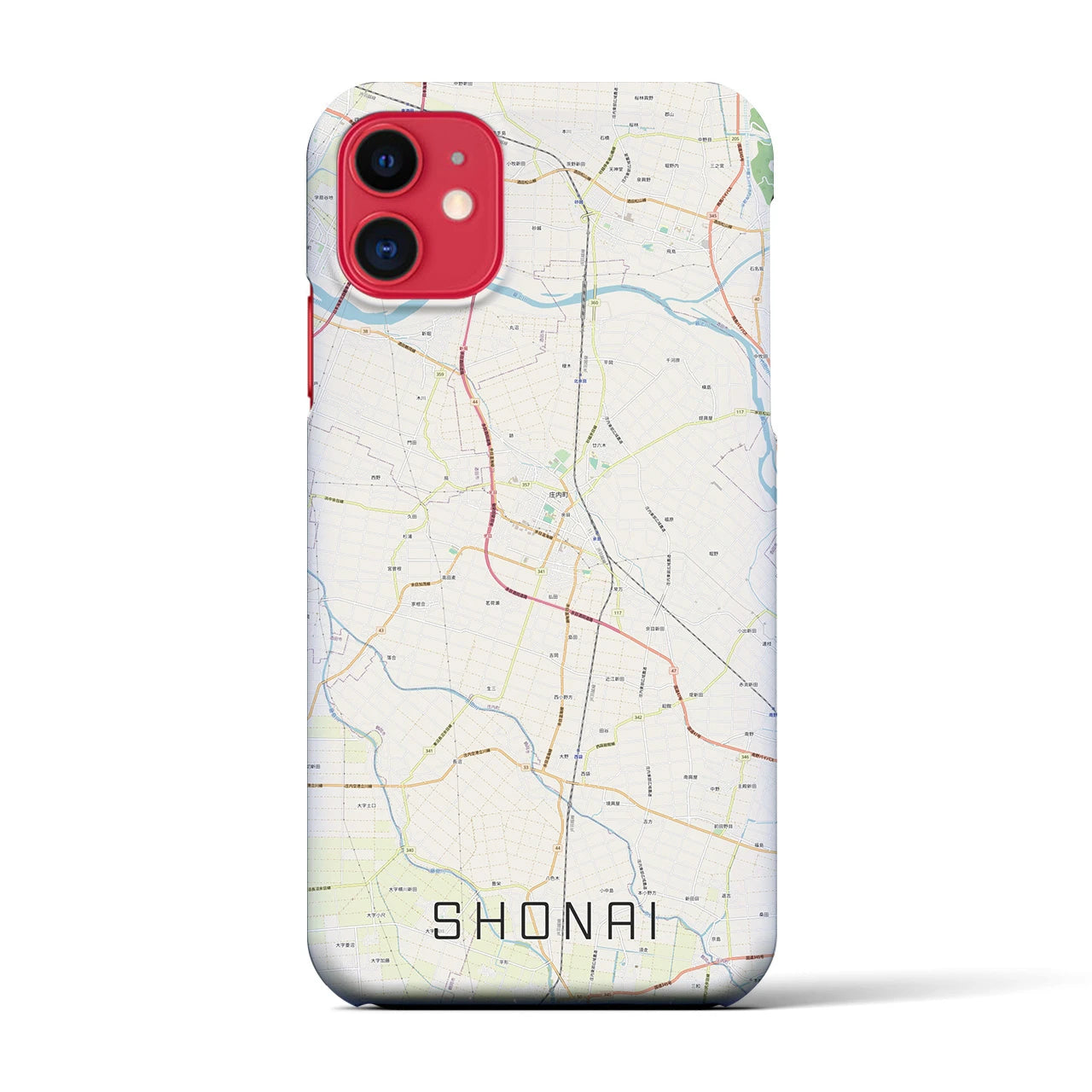 【庄内(山形県)】地図柄iPhoneケース(バックカバータイプ)