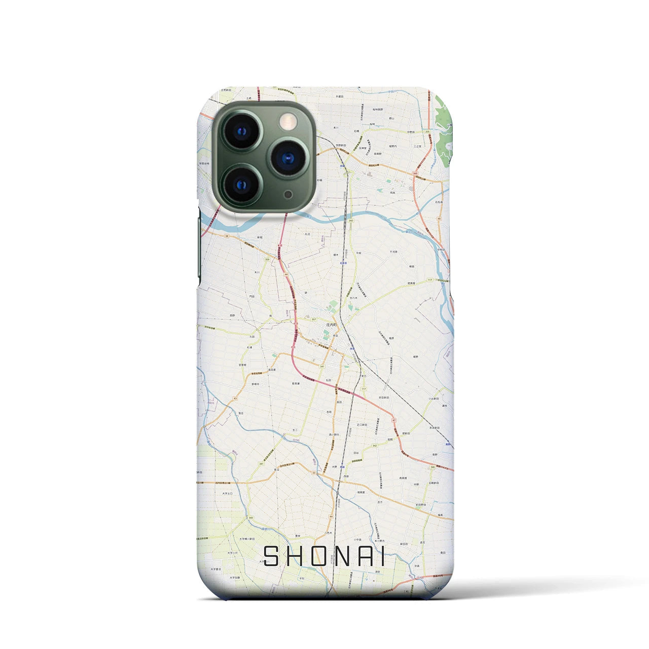【庄内(山形県)】地図柄iPhoneケース(バックカバータイプ)