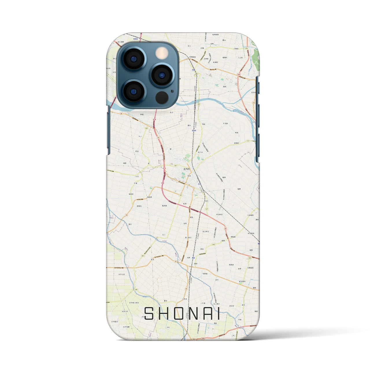 【庄内(山形県)】地図柄iPhoneケース(バックカバータイプ)