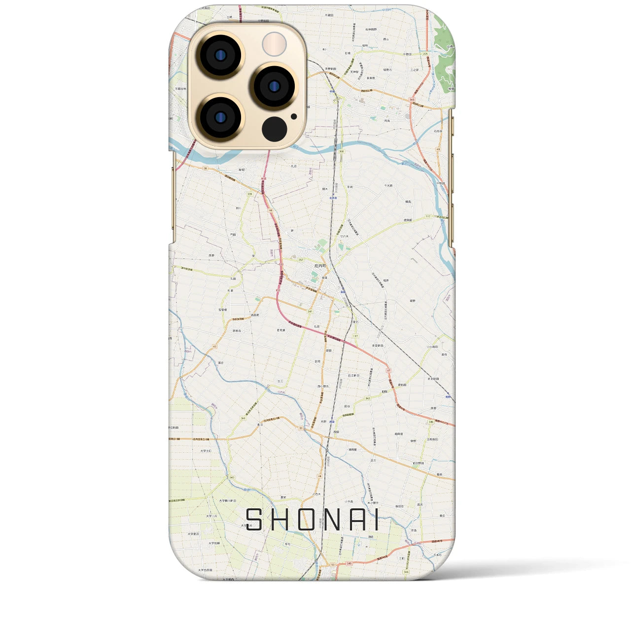 【庄内(山形県)】地図柄iPhoneケース(バックカバータイプ)