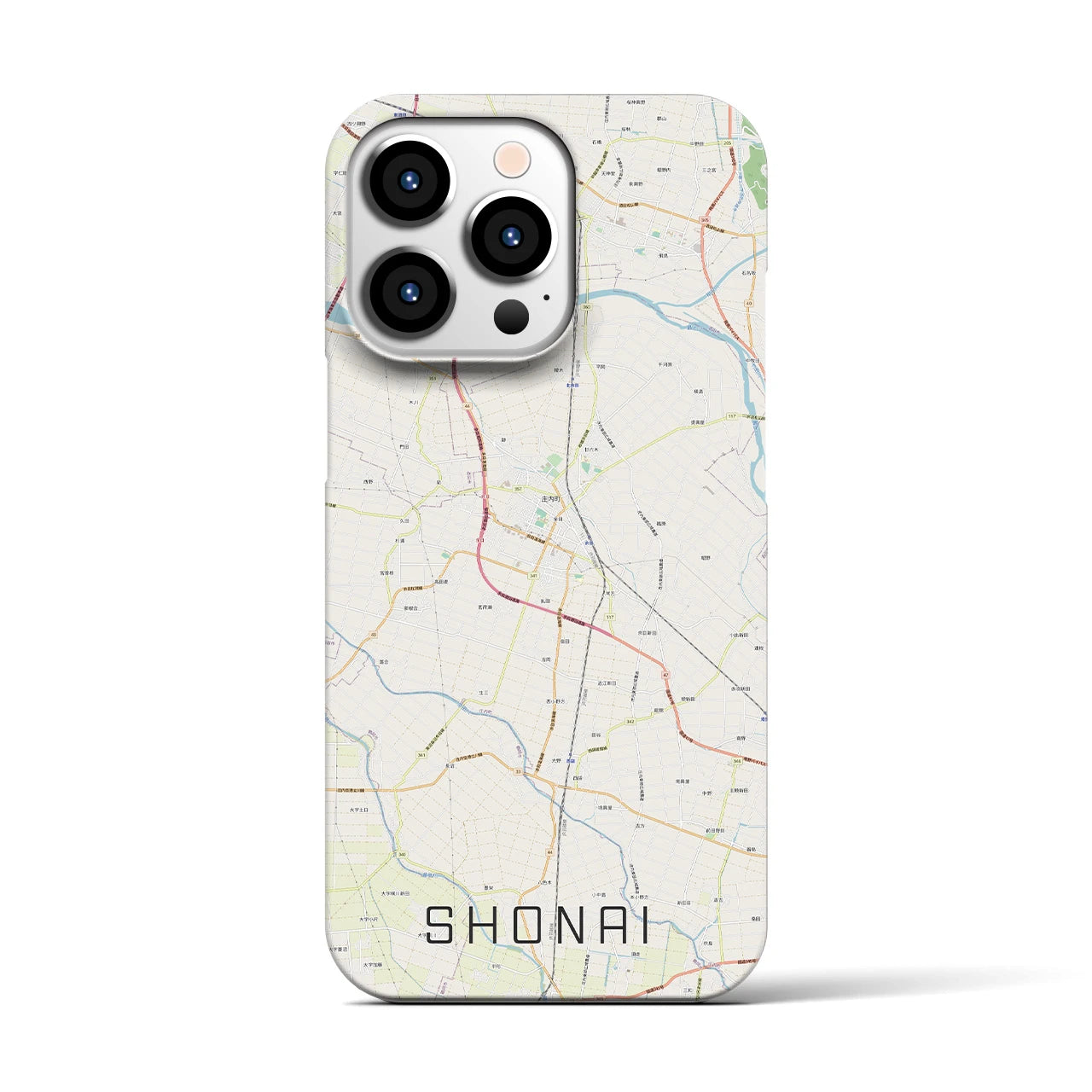 【庄内(山形県)】地図柄iPhoneケース(バックカバータイプ)