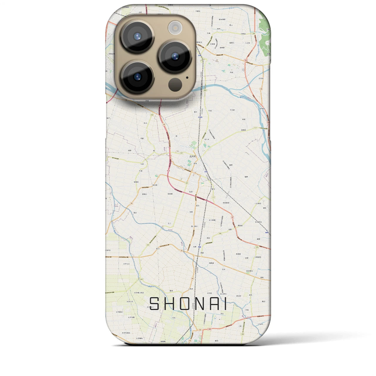 【庄内(山形県)】地図柄iPhoneケース(バックカバータイプ)
