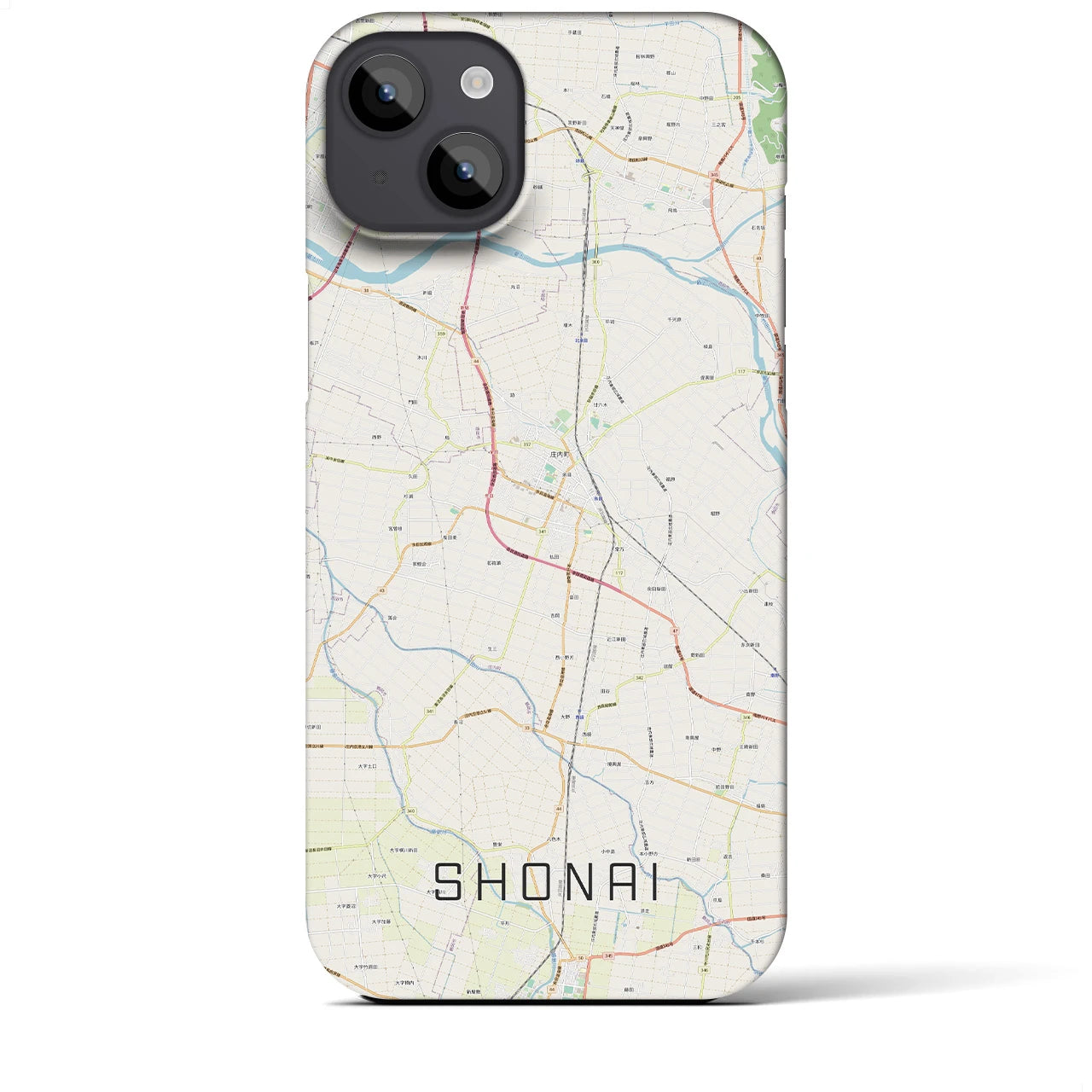 【庄内(山形県)】地図柄iPhoneケース(バックカバータイプ)