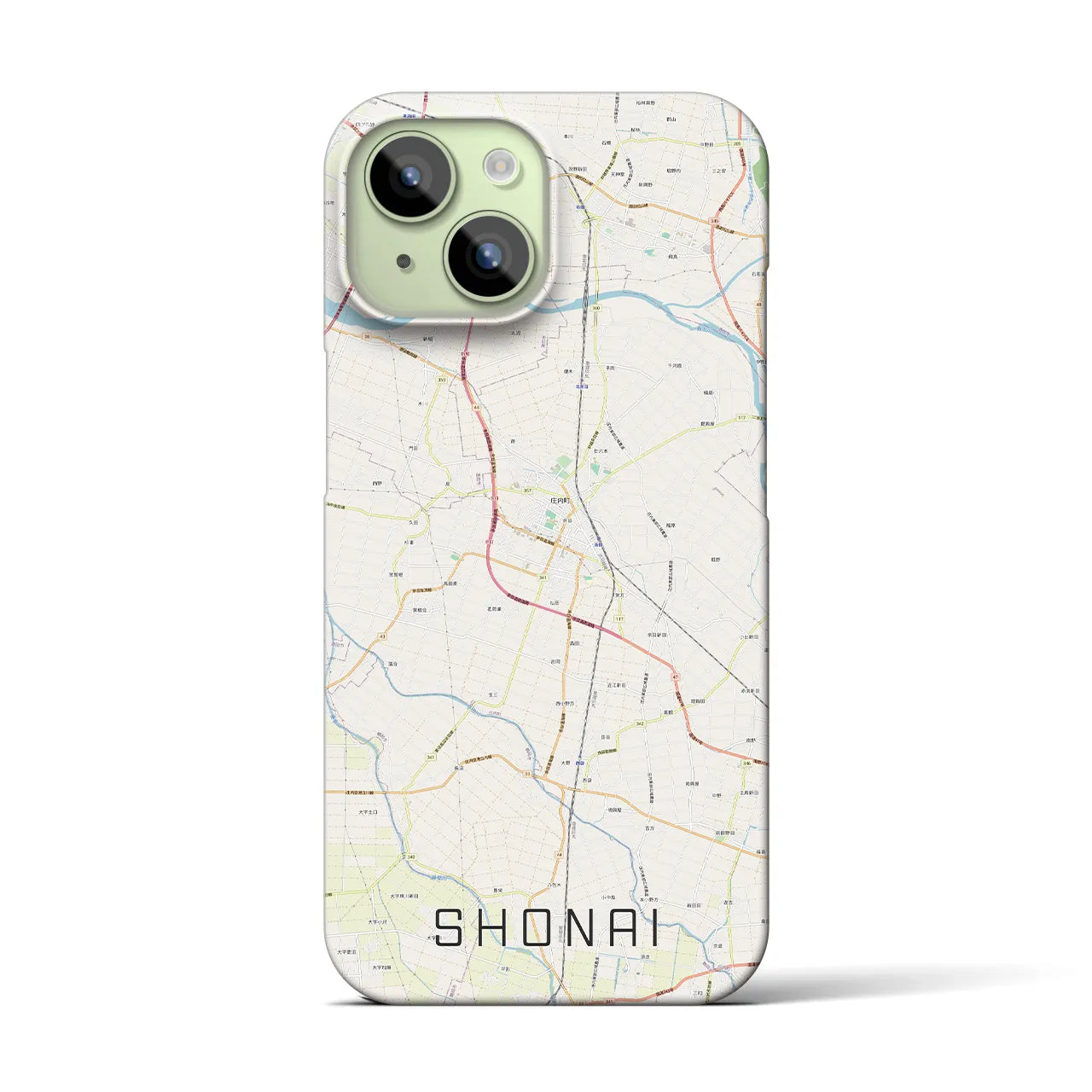【庄内(山形県)】地図柄iPhoneケース(バックカバータイプ)