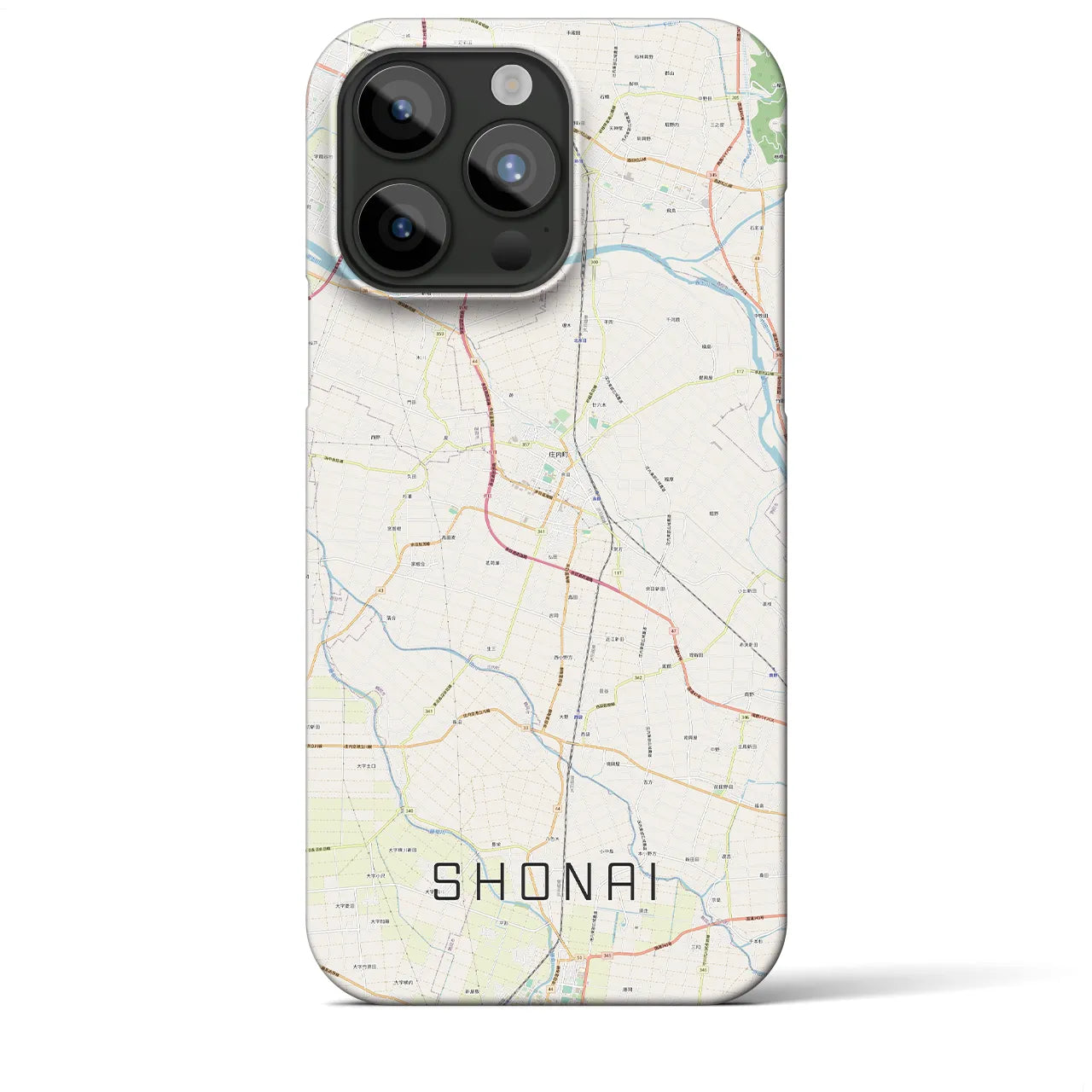 【庄内(山形県)】地図柄iPhoneケース(バックカバータイプ)