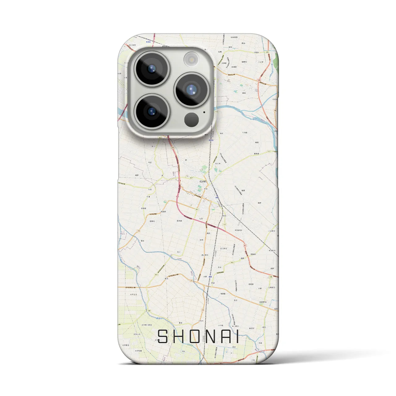 【庄内(山形県)】地図柄iPhoneケース(バックカバータイプ)