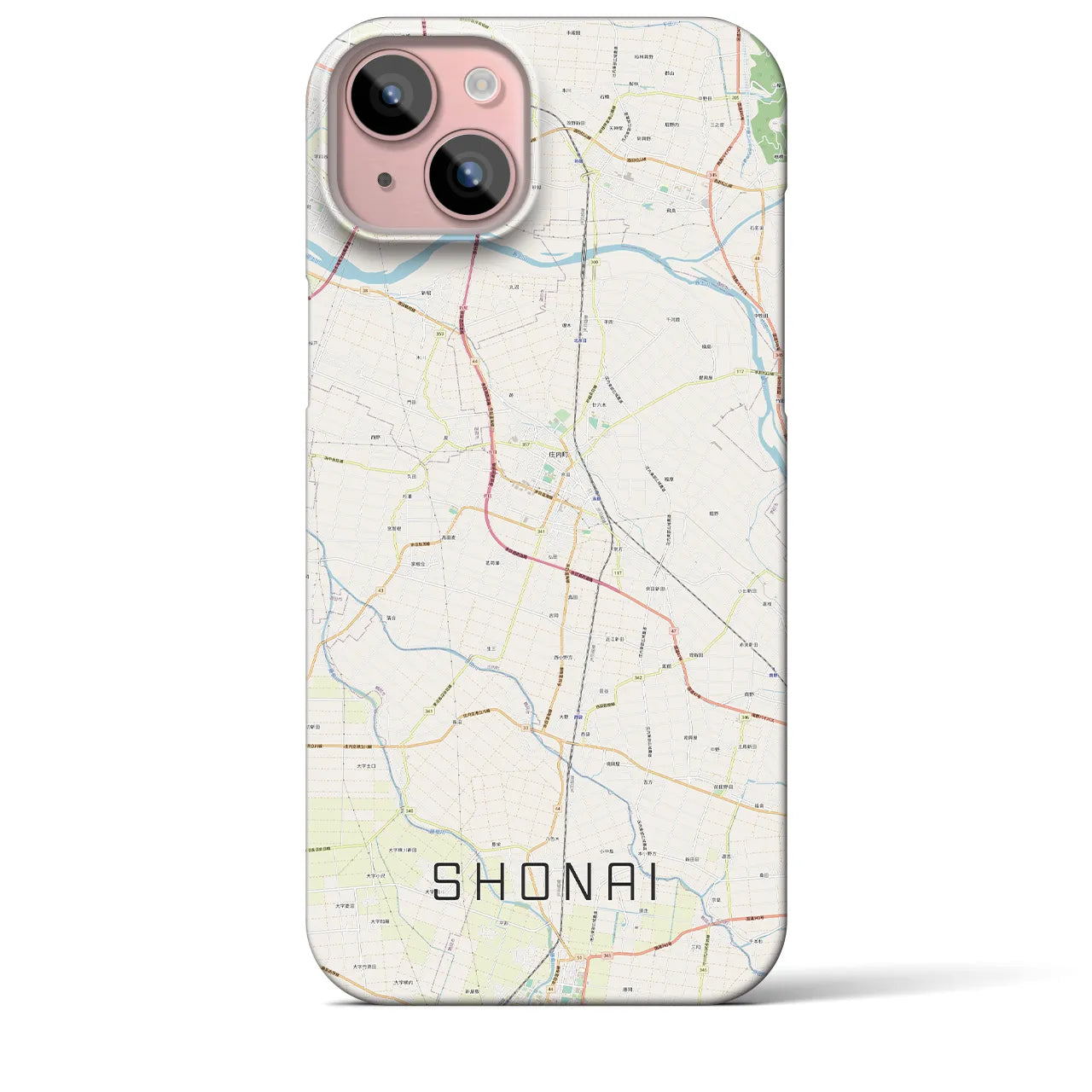 【庄内(山形県)】地図柄iPhoneケース(バックカバータイプ)