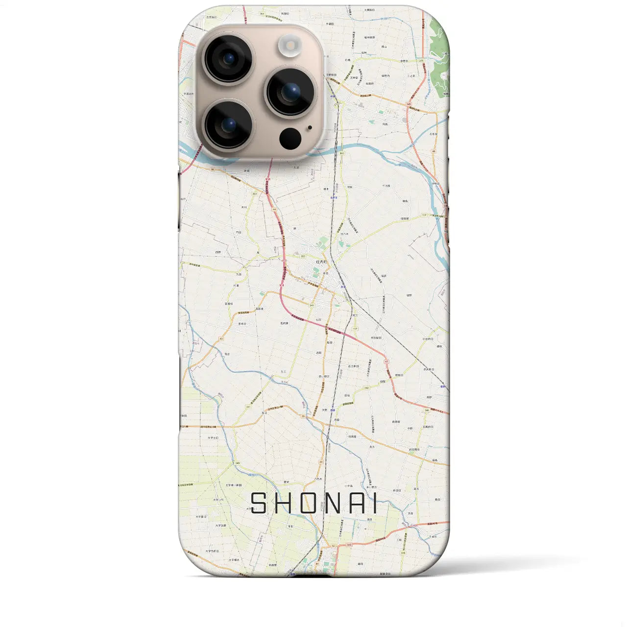 【庄内(山形県)】地図柄iPhoneケース(バックカバータイプ)