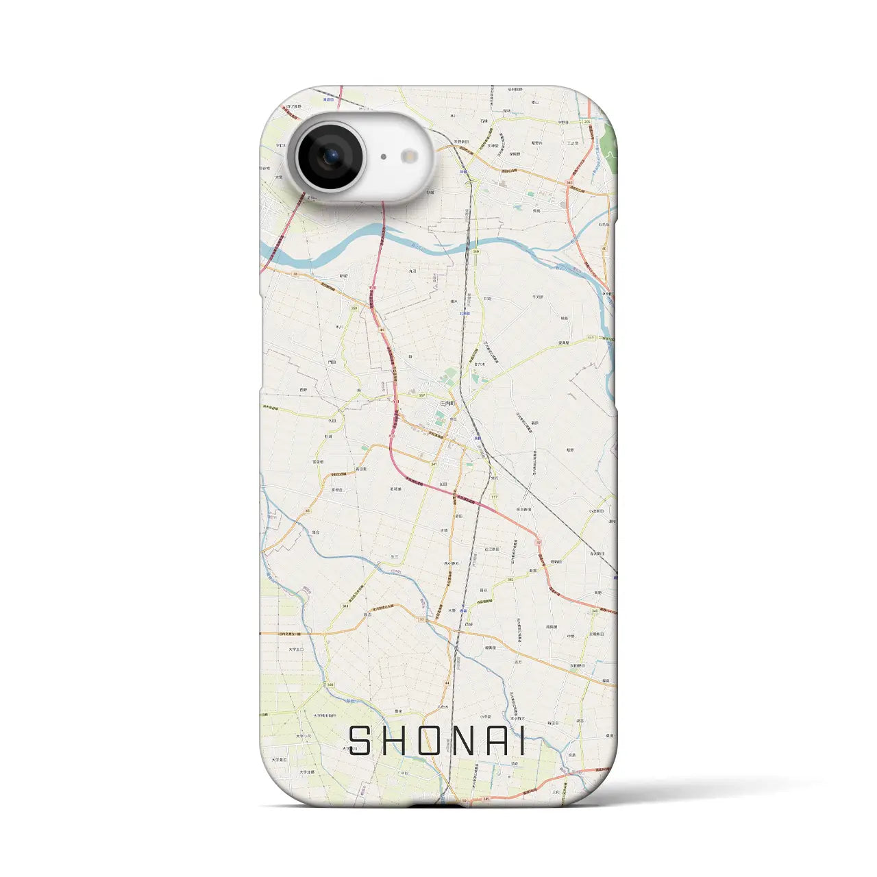 【庄内(山形県)】地図柄iPhoneケース(バックカバータイプ)