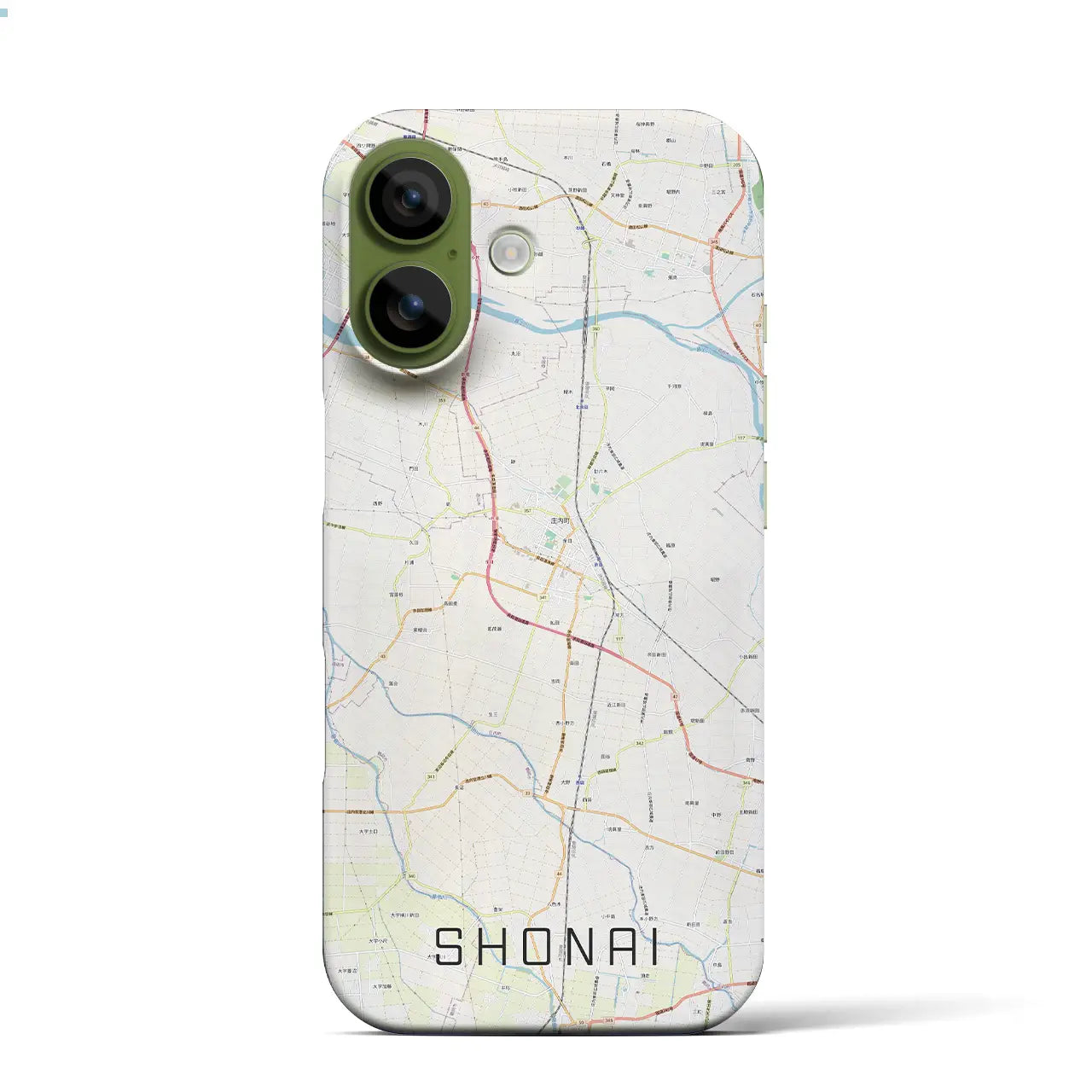 【庄内(山形県)】地図柄iPhoneケース(バックカバータイプ)