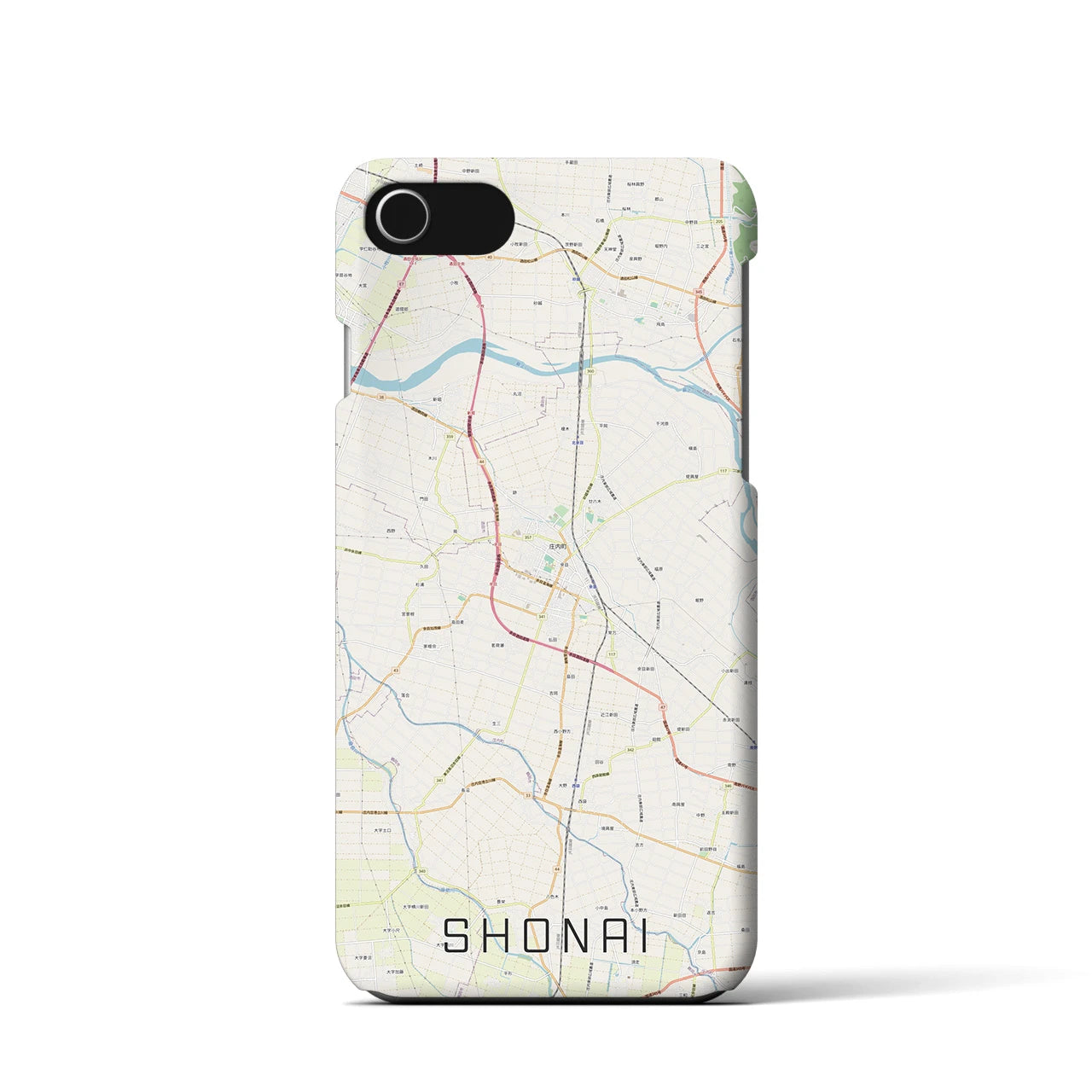 【庄内(山形県)】地図柄iPhoneケース(バックカバータイプ)