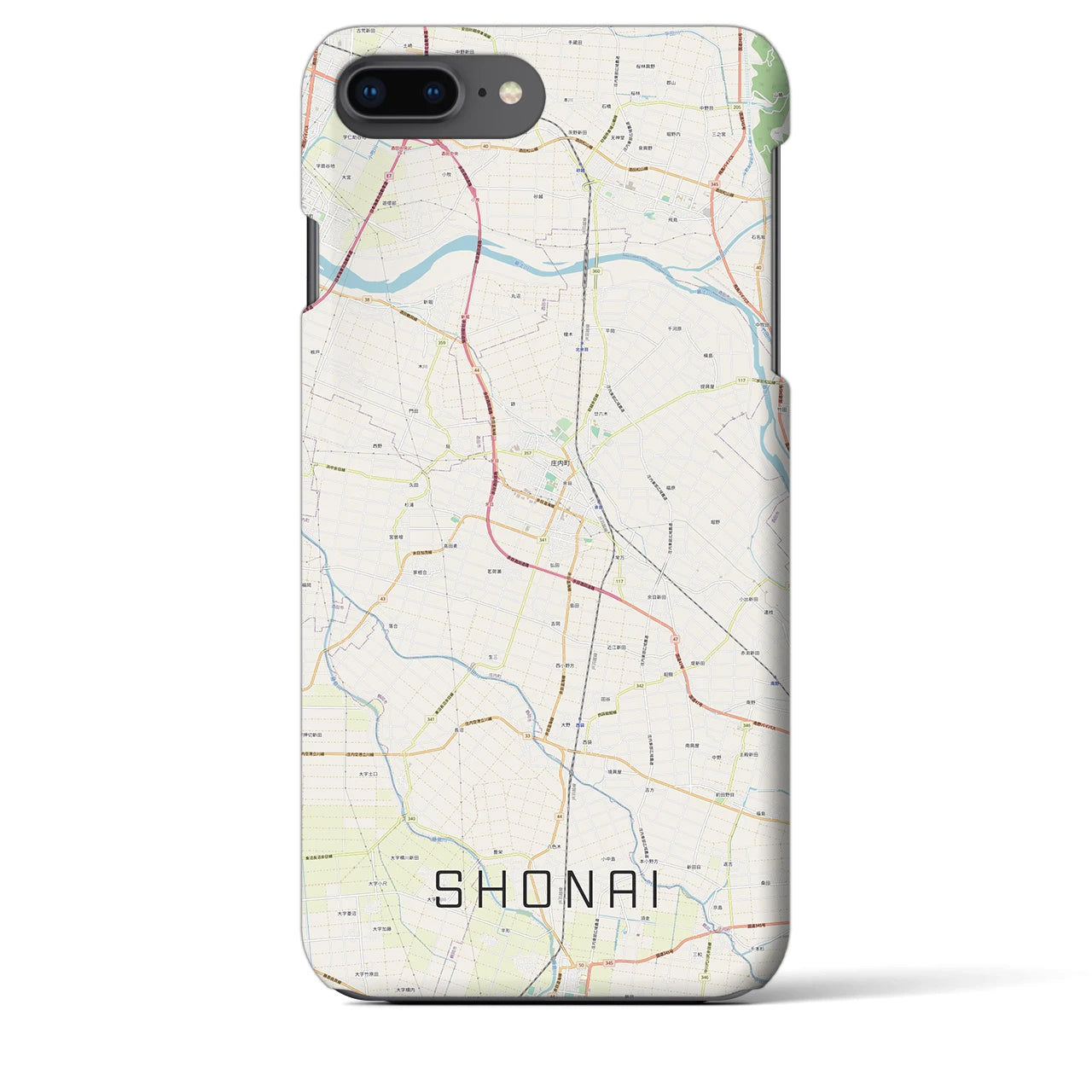 【庄内(山形県)】地図柄iPhoneケース(バックカバータイプ)