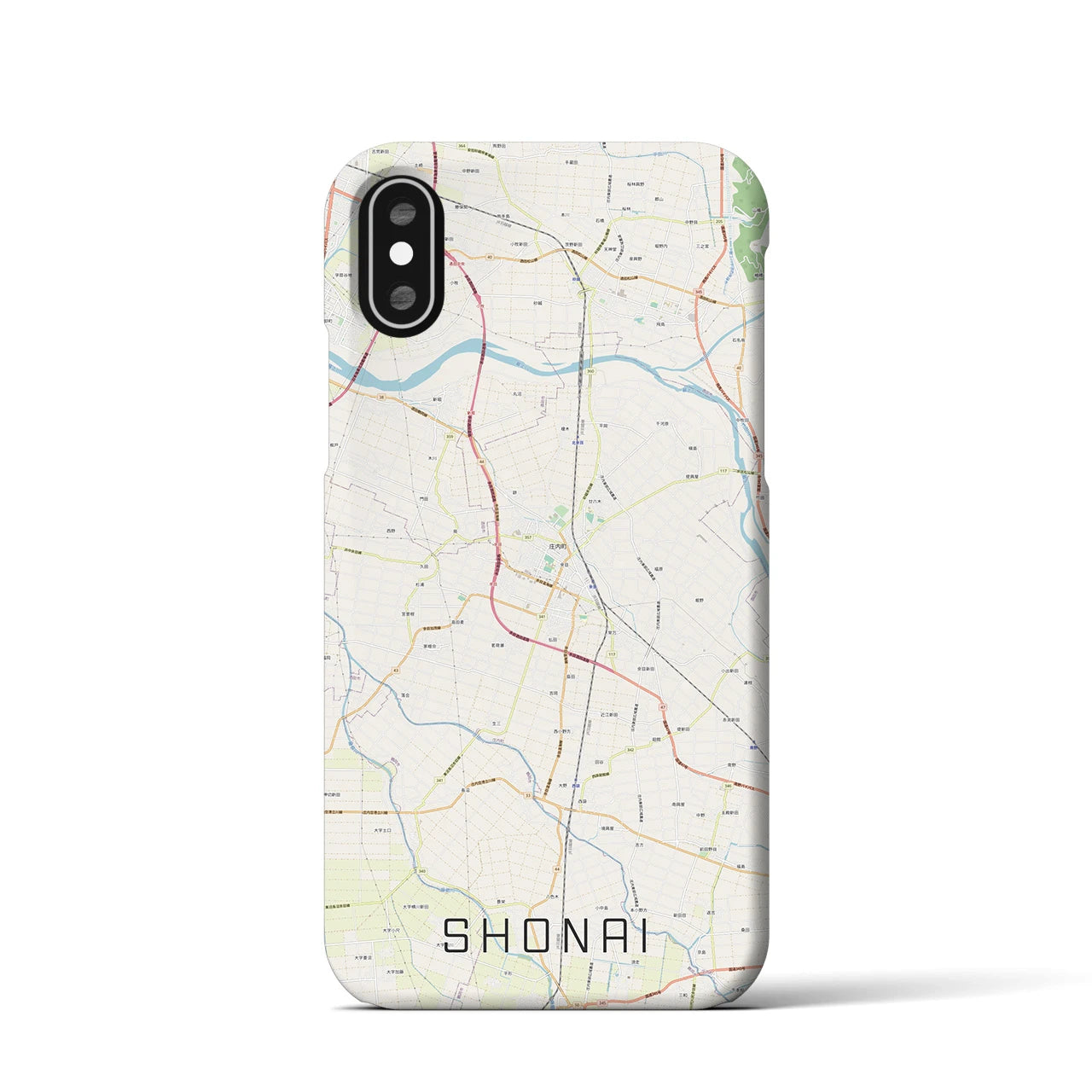 【庄内(山形県)】地図柄iPhoneケース(バックカバータイプ)
