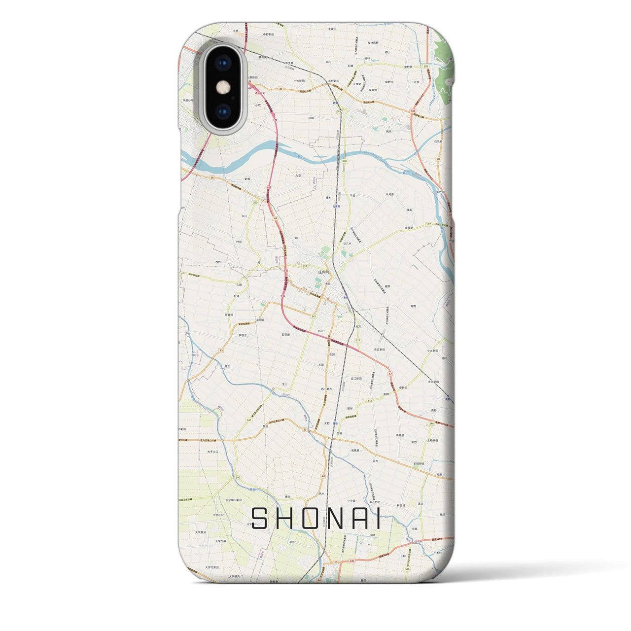 【庄内(山形県)】地図柄iPhoneケース(バックカバータイプ)