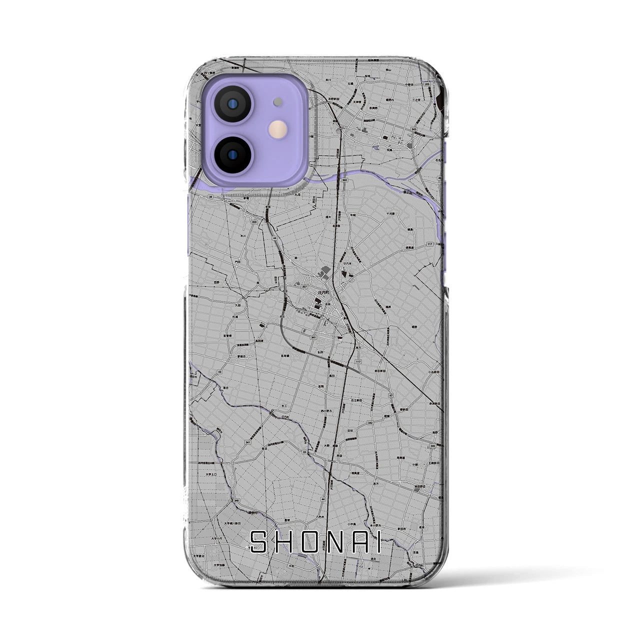 【庄内(山形県)】地図柄iPhoneケース(クリアタイプ)