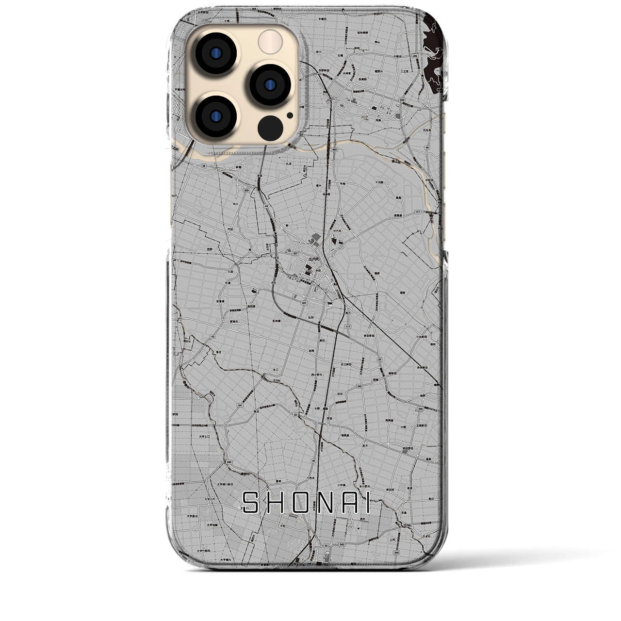 【庄内(山形県)】地図柄iPhoneケース(クリアタイプ)