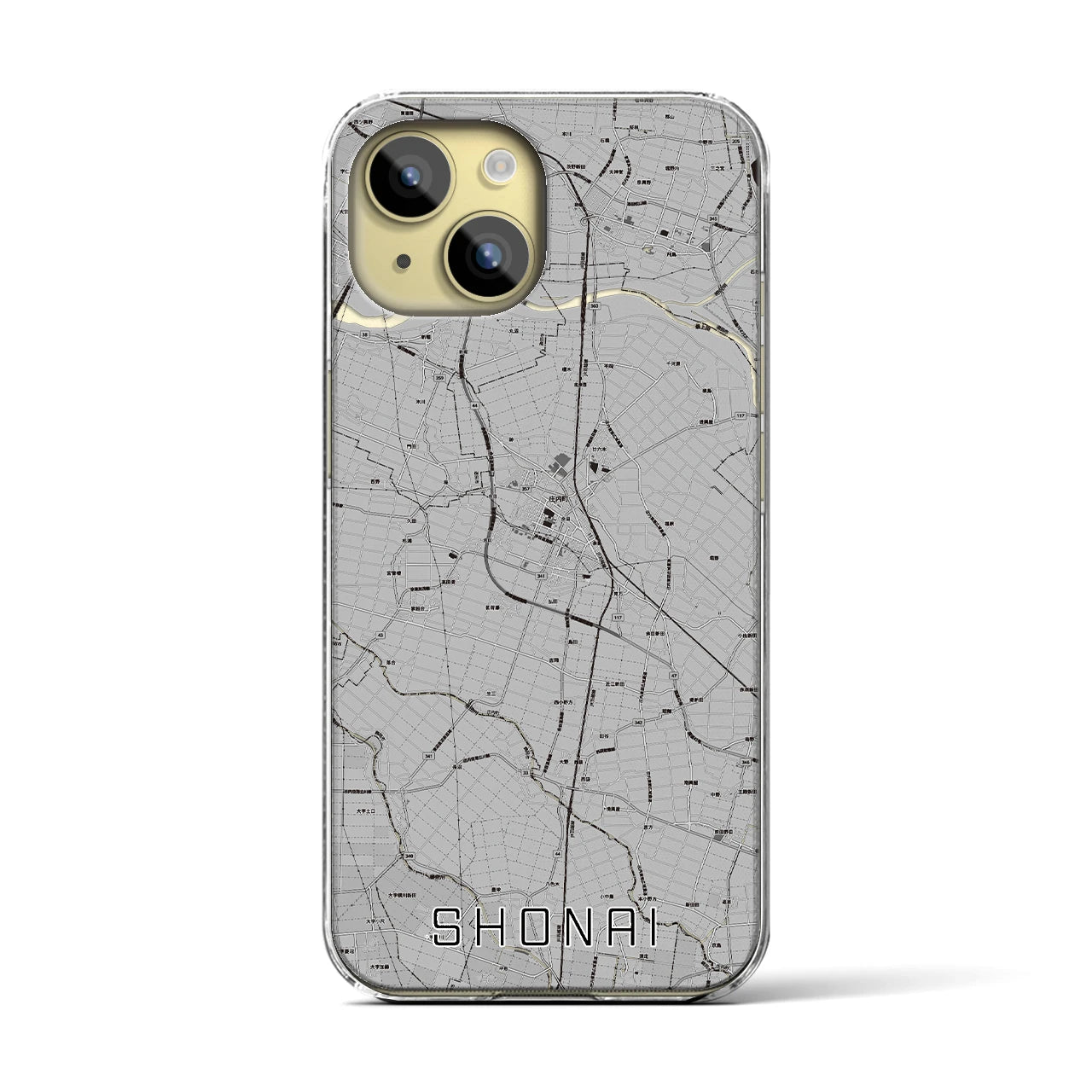 【庄内(山形県)】地図柄iPhoneケース(クリアタイプ)