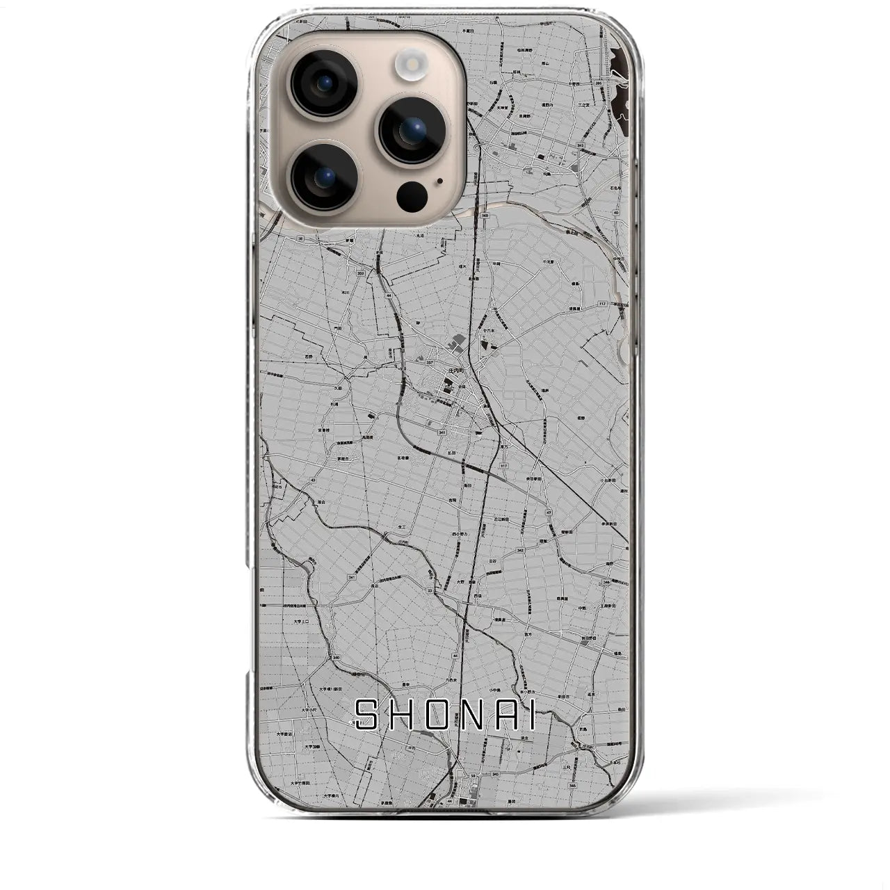 【庄内(山形県)】地図柄iPhoneケース(クリアタイプ)