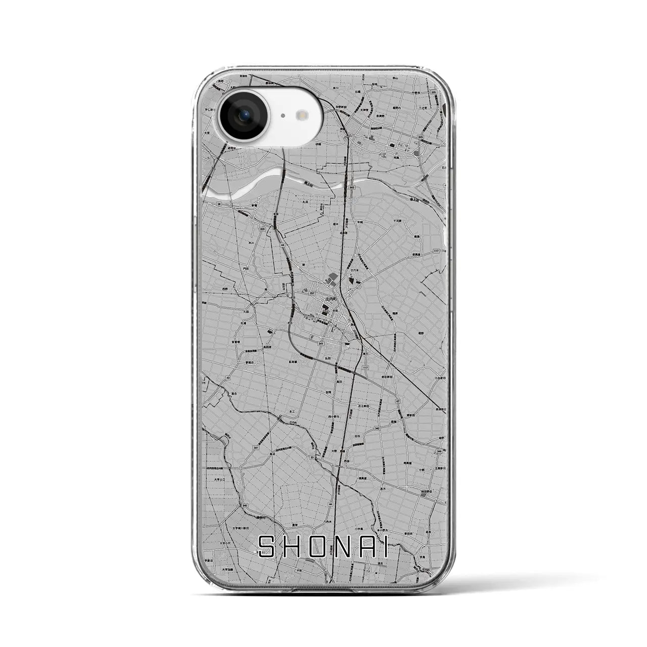 【庄内(山形県)】地図柄iPhoneケース(クリアタイプ)
