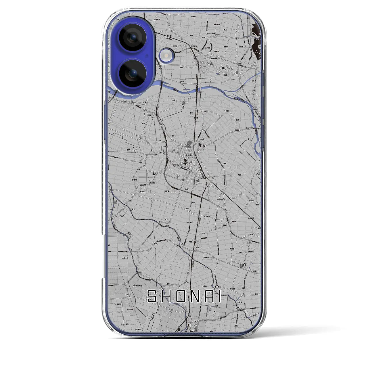 【庄内(山形県)】地図柄iPhoneケース(クリアタイプ)