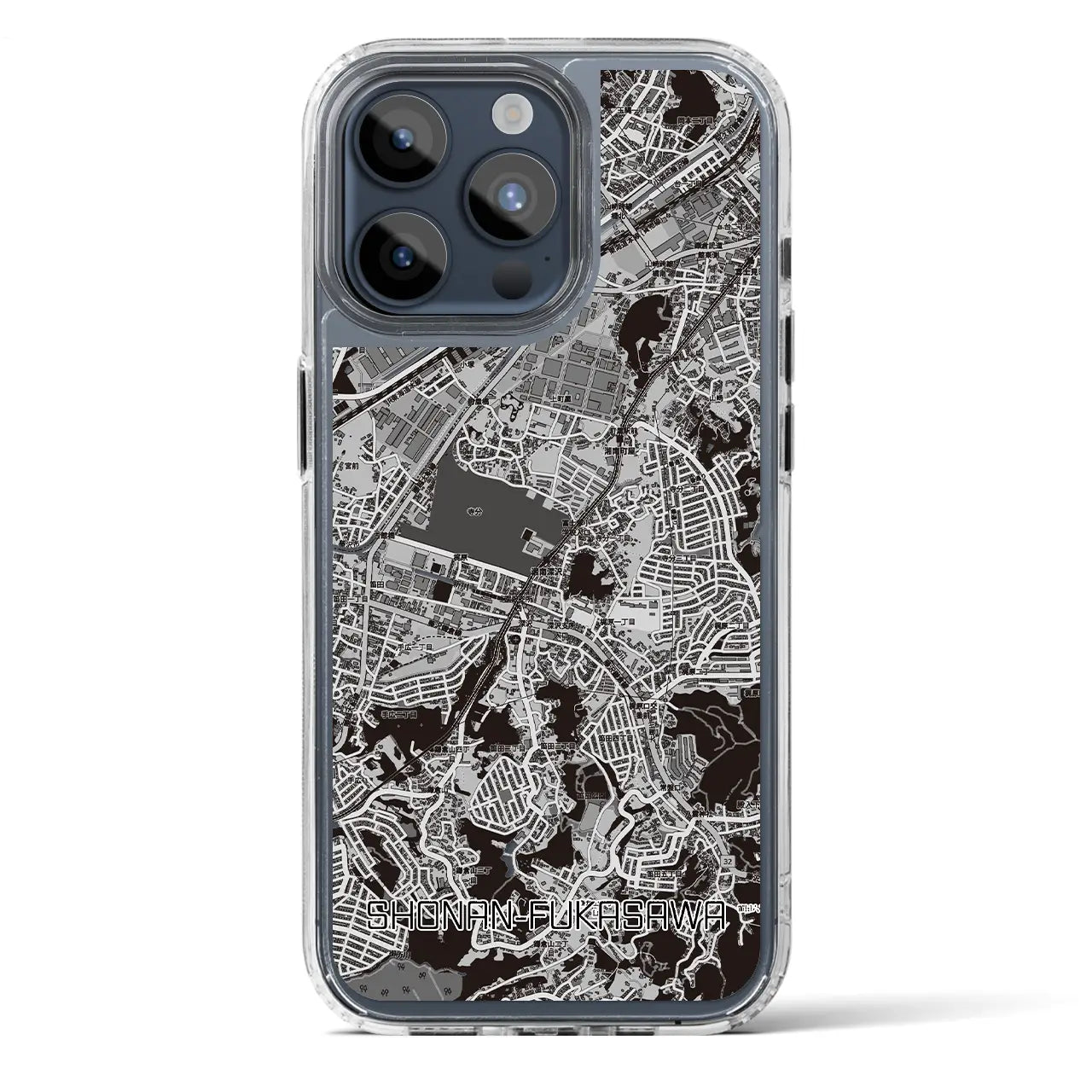 【湘南深沢(神奈川県)】地図柄iPhoneケース(MagSafeタイプ)