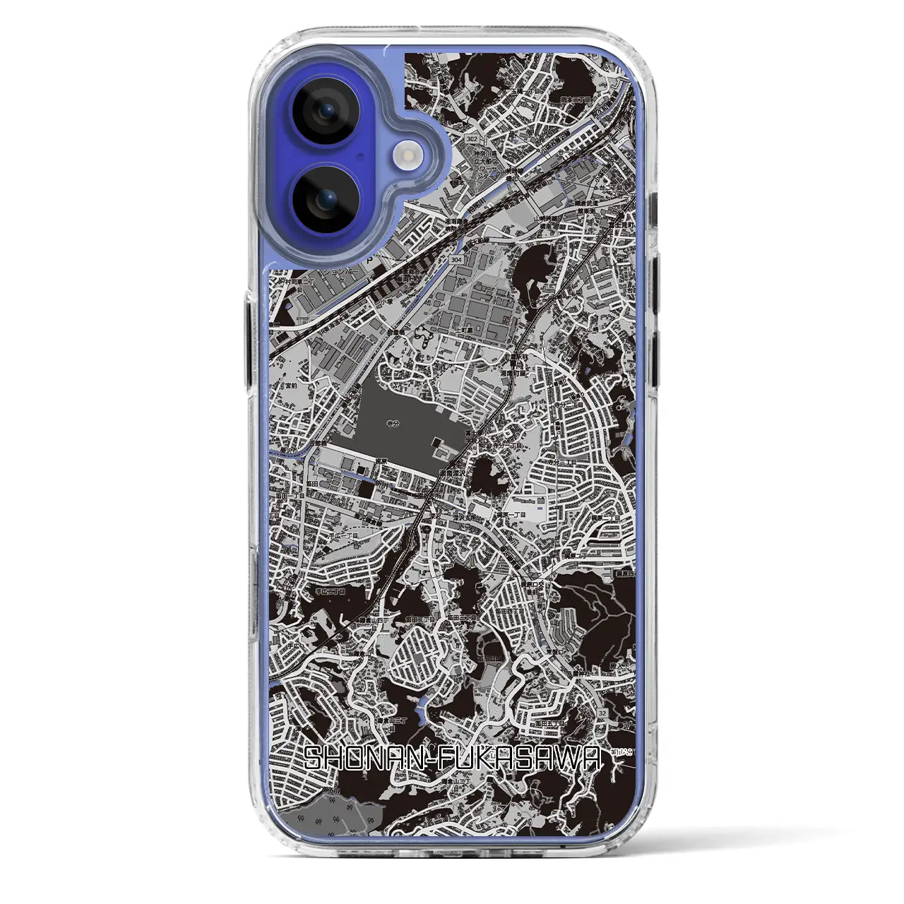 【湘南深沢(神奈川県)】地図柄iPhoneケース(MagSafeタイプ)
