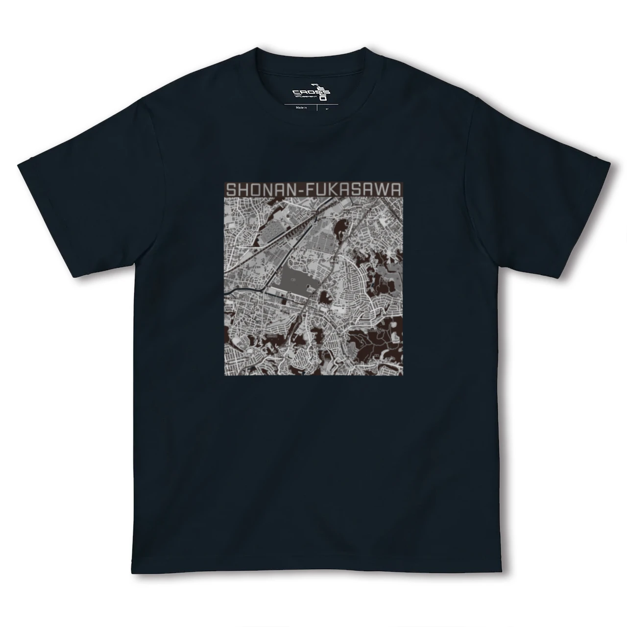 【湘南深沢(神奈川県)】地図柄ヘビーウェイトTシャツ