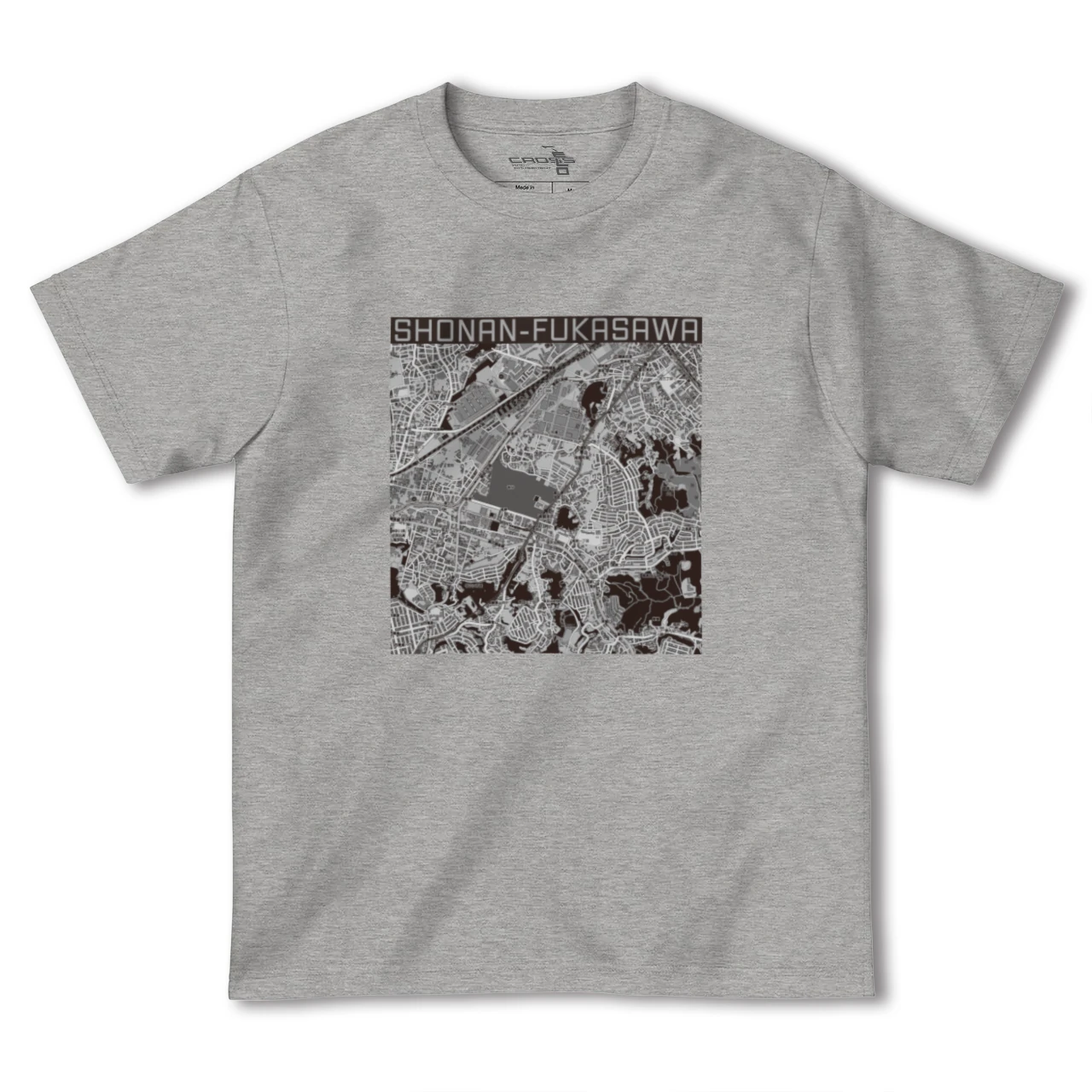 【湘南深沢(神奈川県)】地図柄ヘビーウェイトTシャツ