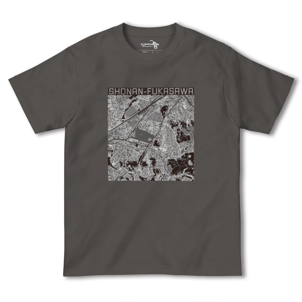 【湘南深沢(神奈川県)】地図柄ヘビーウェイトTシャツ