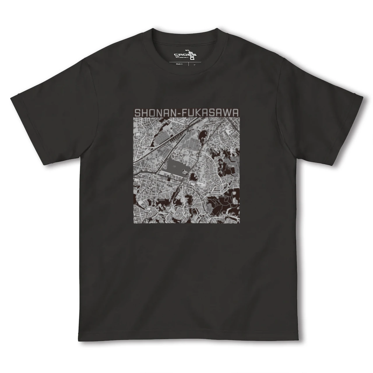 【湘南深沢(神奈川県)】地図柄ヘビーウェイトTシャツ