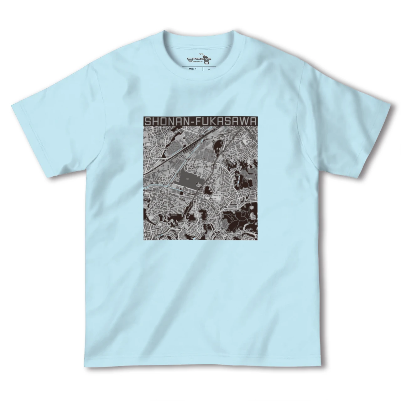 【湘南深沢(神奈川県)】地図柄ヘビーウェイトTシャツ