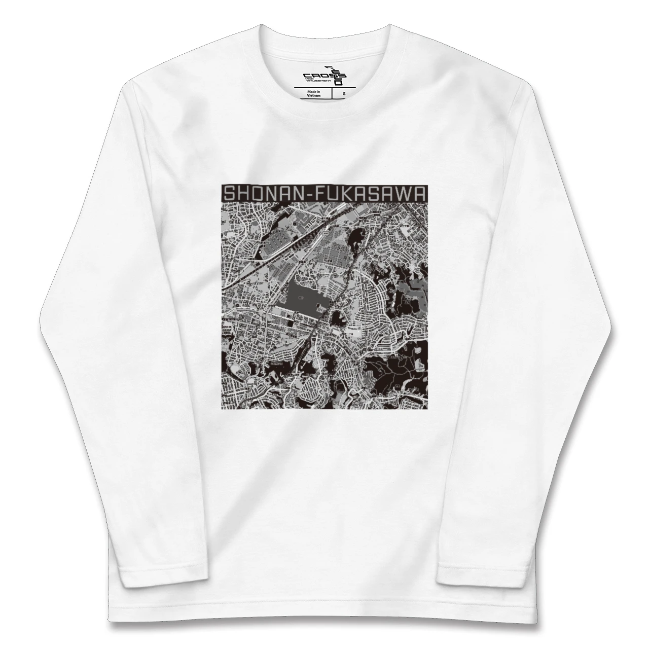 【湘南深沢(神奈川県)】地図柄ロングスリーブTシャツ