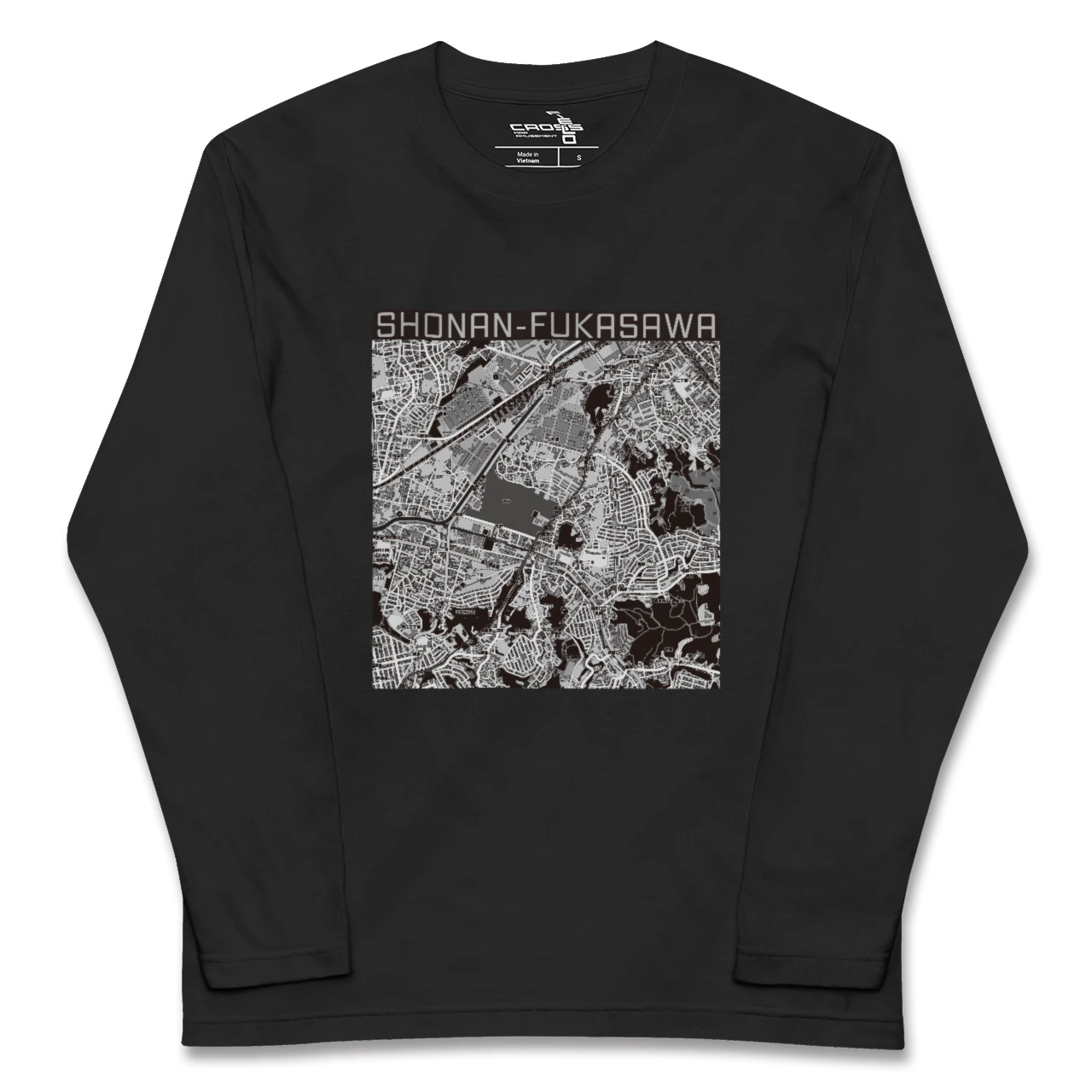 【湘南深沢(神奈川県)】地図柄ロングスリーブTシャツ