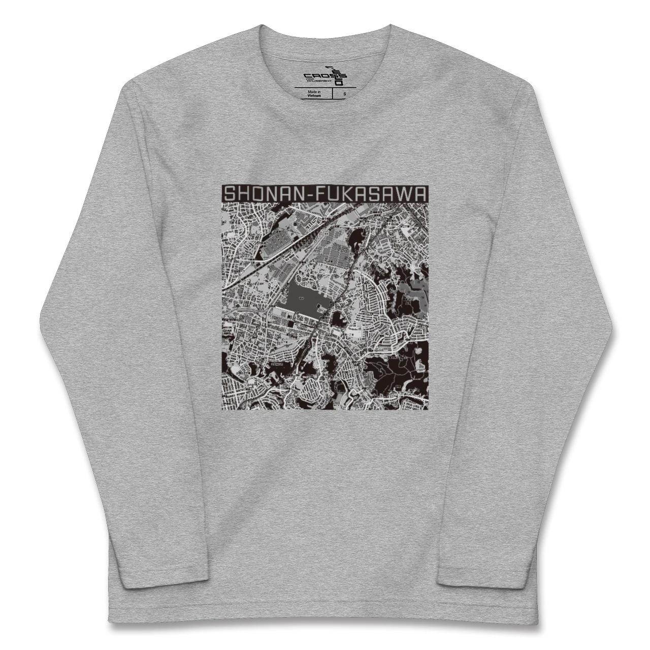 【湘南深沢(神奈川県)】地図柄ロングスリーブTシャツ