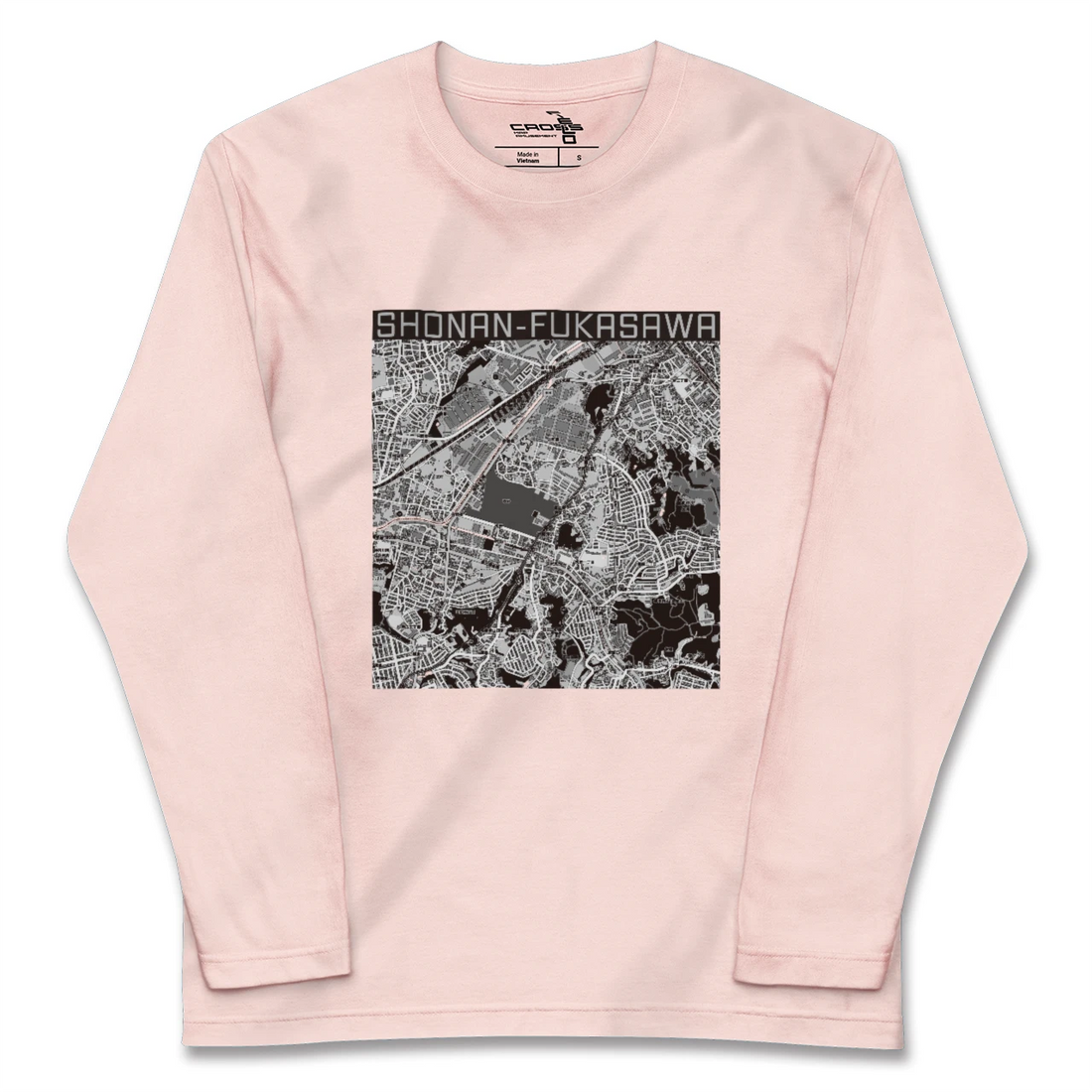 【湘南深沢(神奈川県)】地図柄ロングスリーブTシャツ
