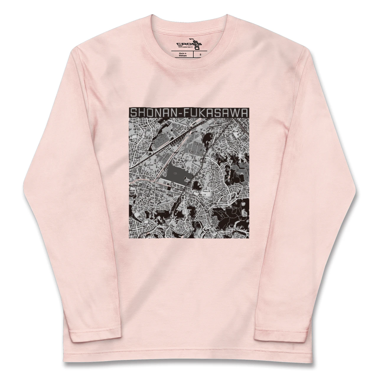 【湘南深沢(神奈川県)】地図柄ロングスリーブTシャツ
